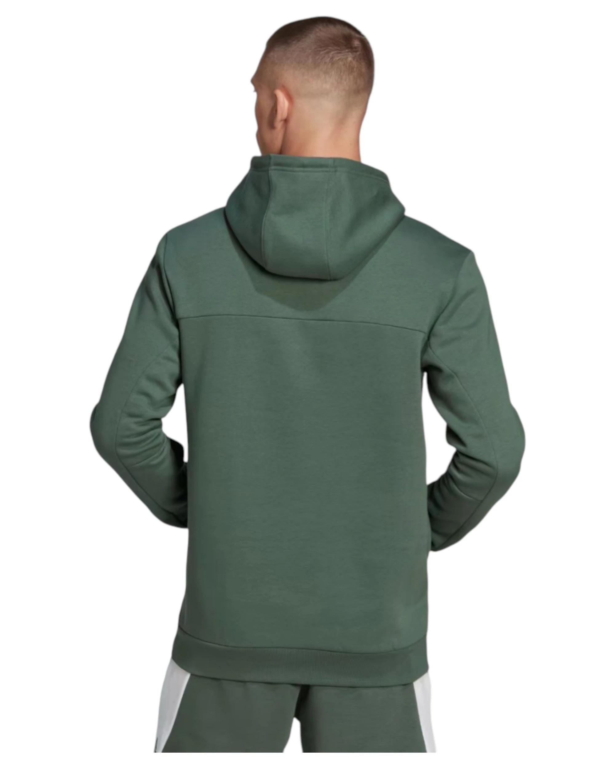 4 Adidas Mens Stadium Fleece Badge of Sport Green Hoodie GREEN, 4 of 5