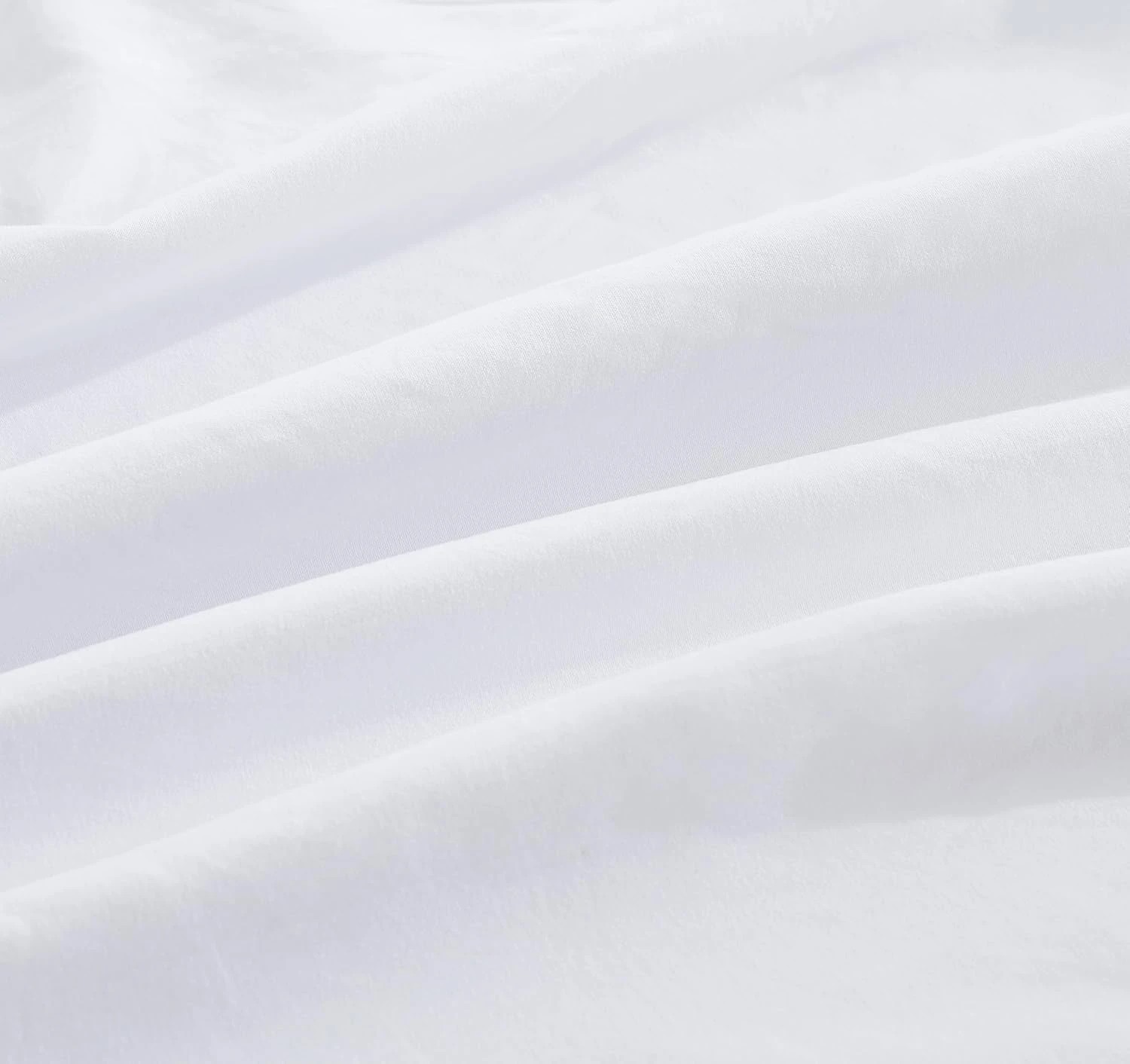 4 CleverPolly 100% Vintage Washed Microfibre Sheet Set - King Bed - White, 4 of 7