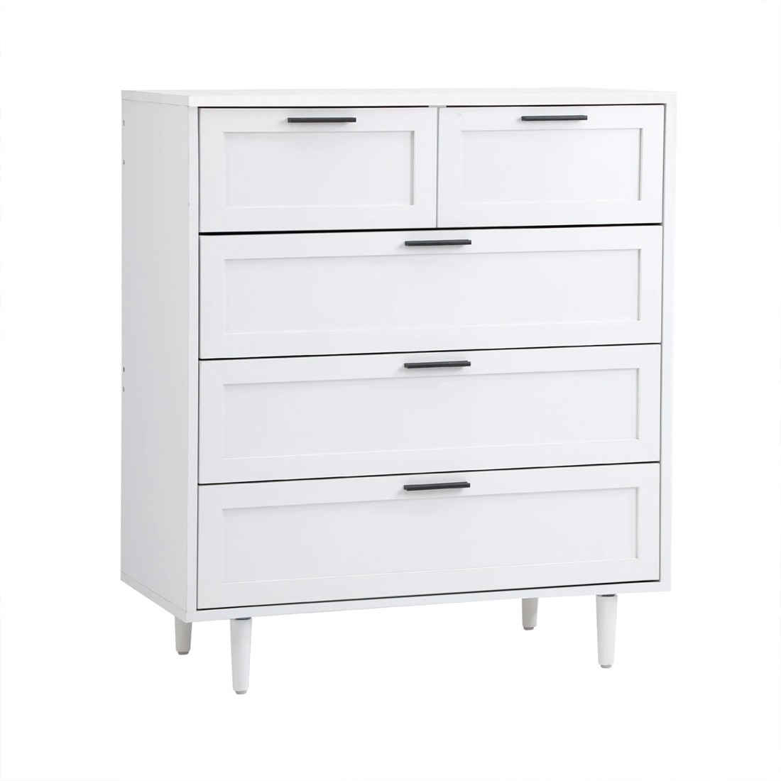 6 Oikiture 5 Chest Of Drawers Dresser Chest Storage Cabinet Tallboy
 - White, 6 of 10
