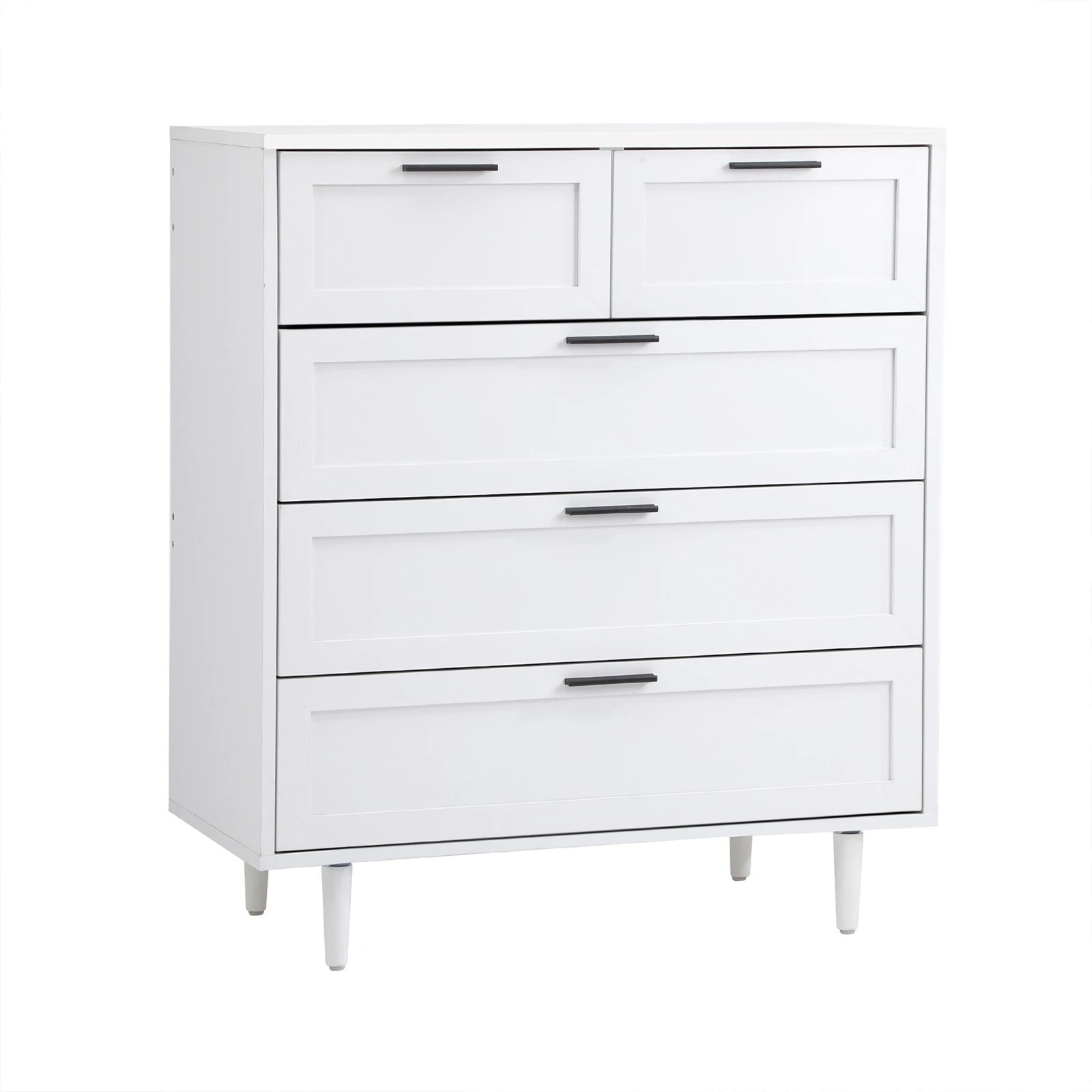 6 Oikiture 5 Chest Of Drawers Dresser Chest Storage Cabinet Tallboy
 - White, 6 of 10