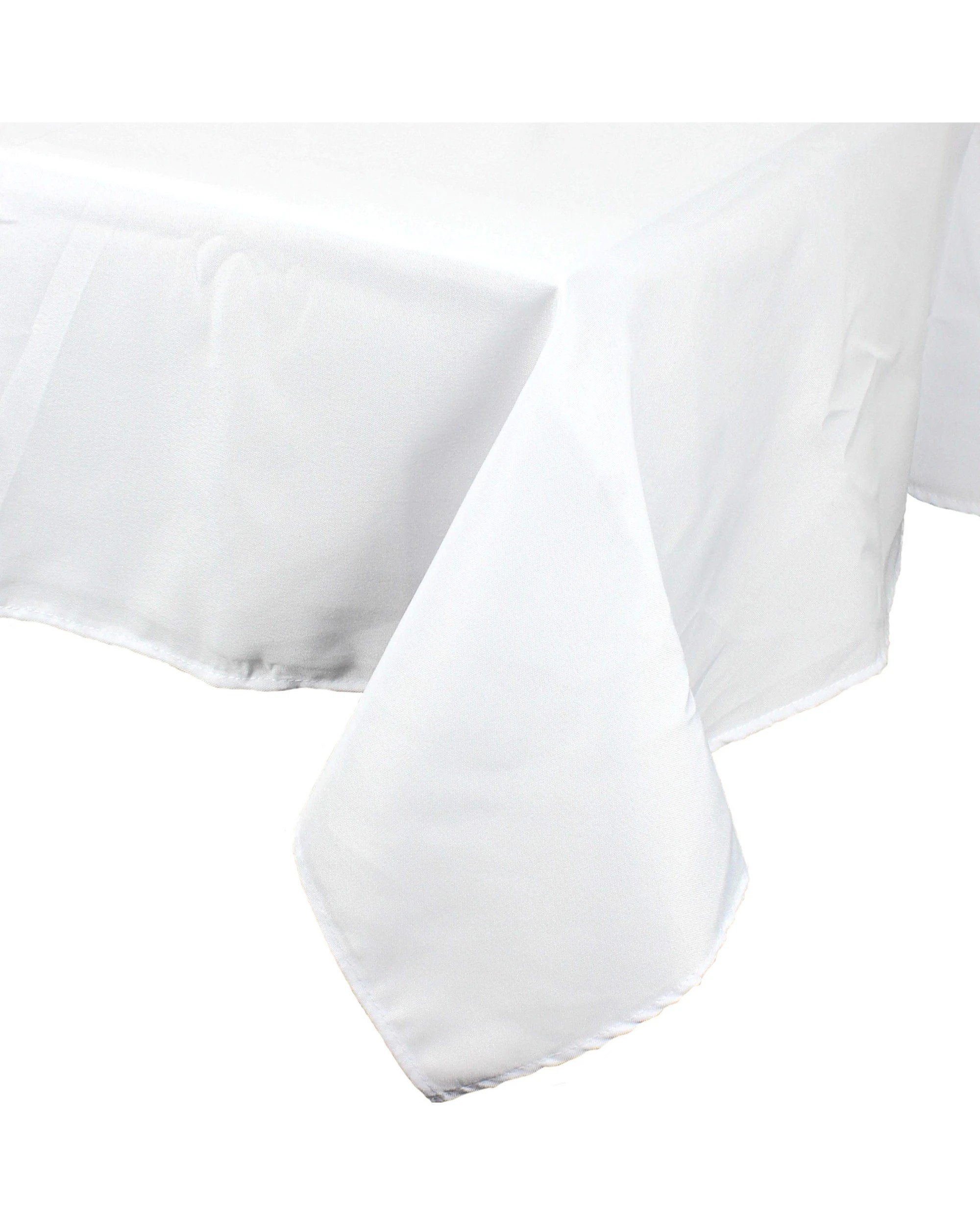 1 Partyrama White Rectangular Fabric Tablecloth 137cm x 243cm - White, 1 of 1