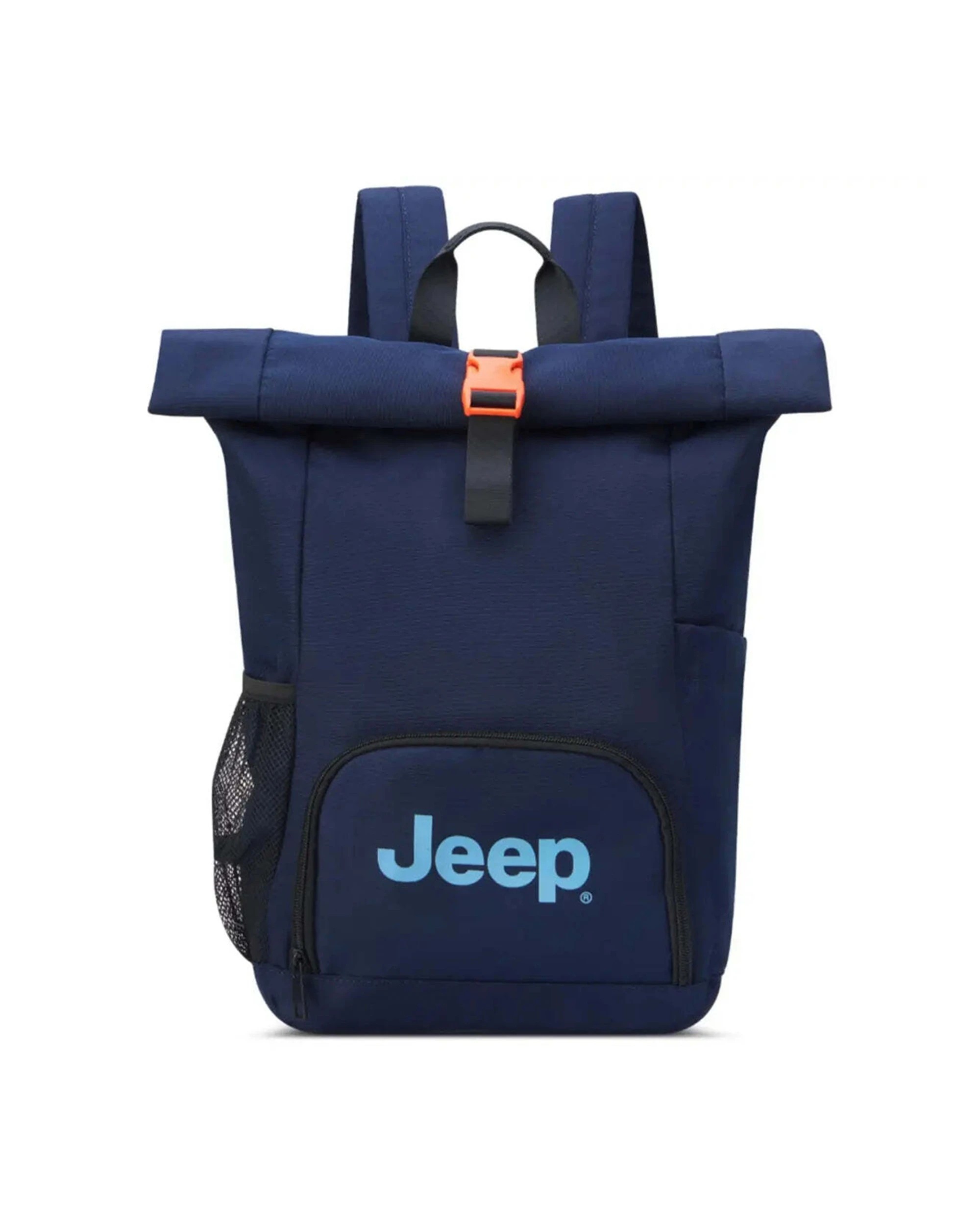 1 Jeep Rolltop 17in Laptop Backpack Durable Polyester Padded Compartment Navy - Blue, 1 of 7