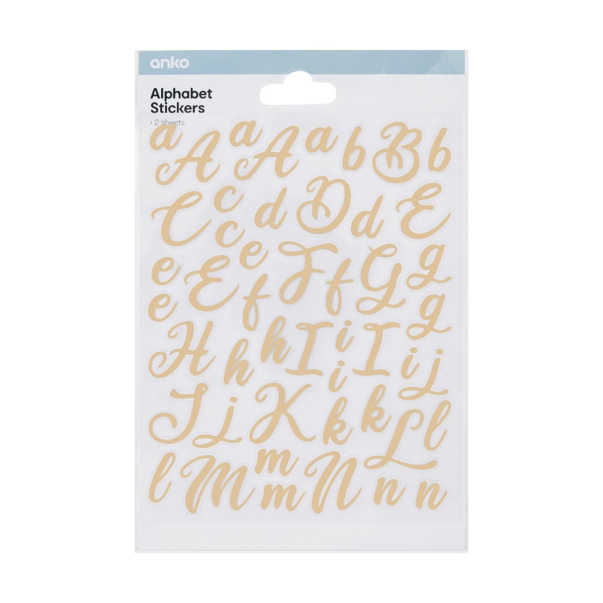 1 Alphabet Stickers - Gold Look, 1 of 6