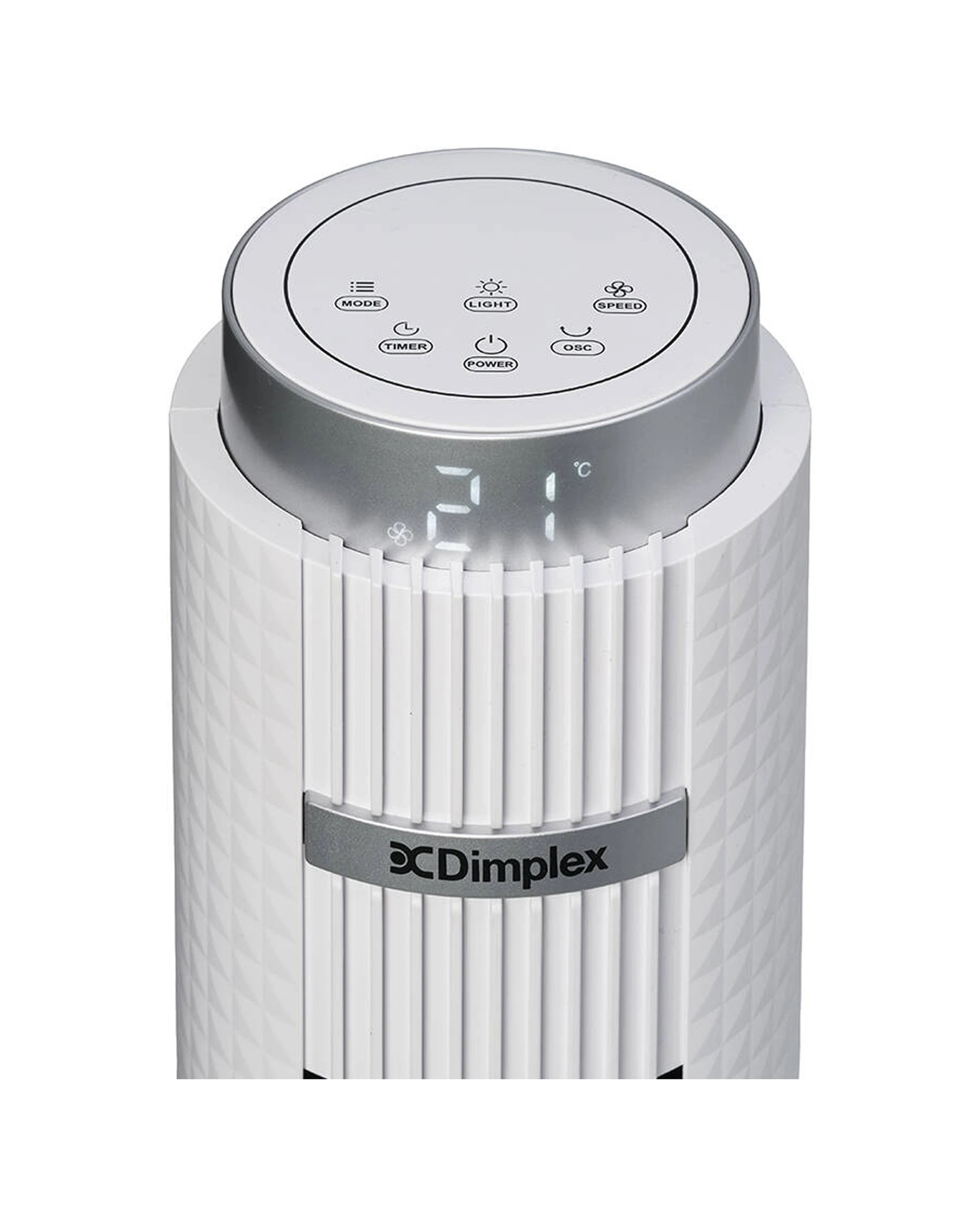 2 Dimplex 93cm Digital Tower Fan Home/room Bedroom Fan W/ Night Light - White, 2 of 5