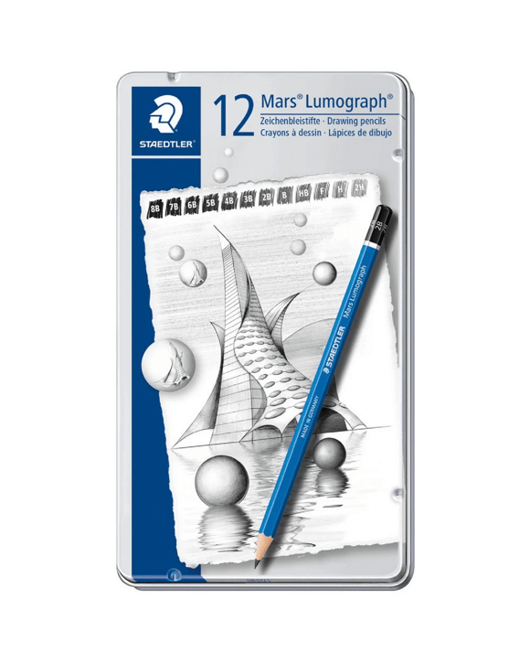 Staedtler Mars Lumograph 100 Sketching Pencils 12 Pack