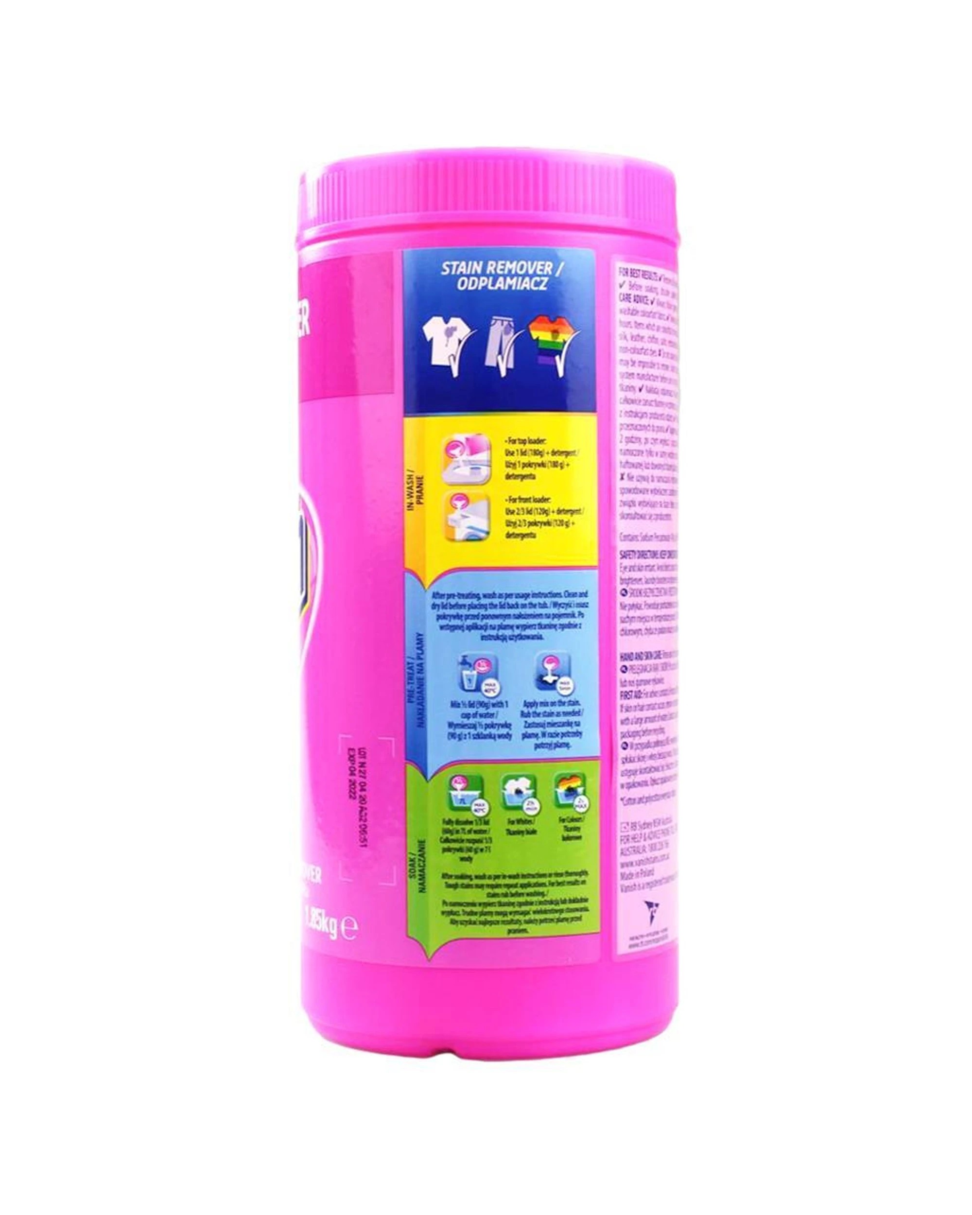 3 Vanish 2PK Laundry Detergent Powder Fabric Stain Remover 1.85kg - Pink, 3 of 4