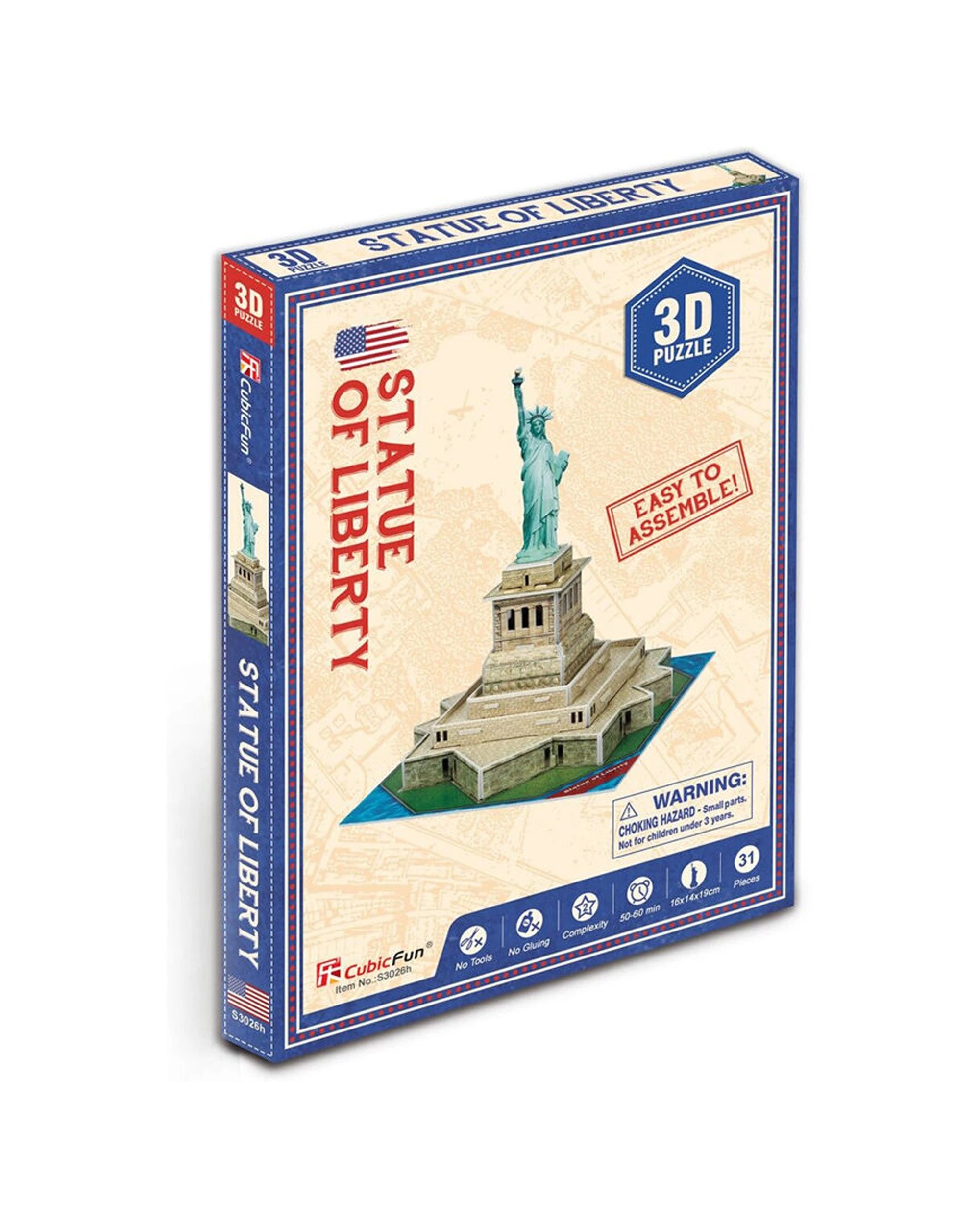 1 Cubic Fun Statue of Liberty Kids Childrens 3D Puzzle - Multi, 1 of 2