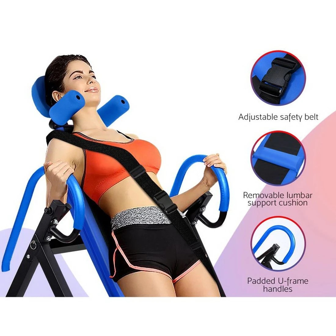 3 Everfit Inversion Table Gravity Exercise Inverter Back Stretcher Home Gym - Multi, 3 of 7