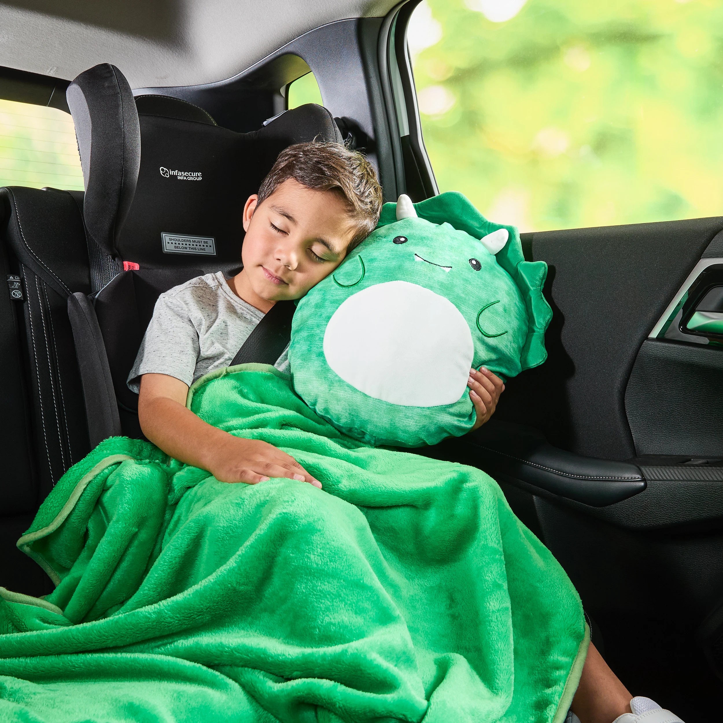 1 2 in 1 Dino Travel Blanket and Pillow, 1 of 6