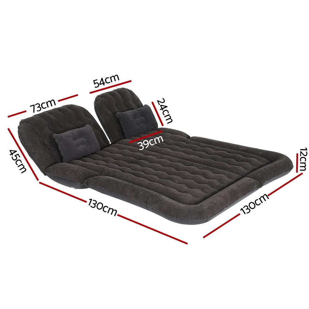 2 Weisshorn Car Mattress 175x130 Inflatable SUV Back Seat Camping Bed - Black, 2 of 6