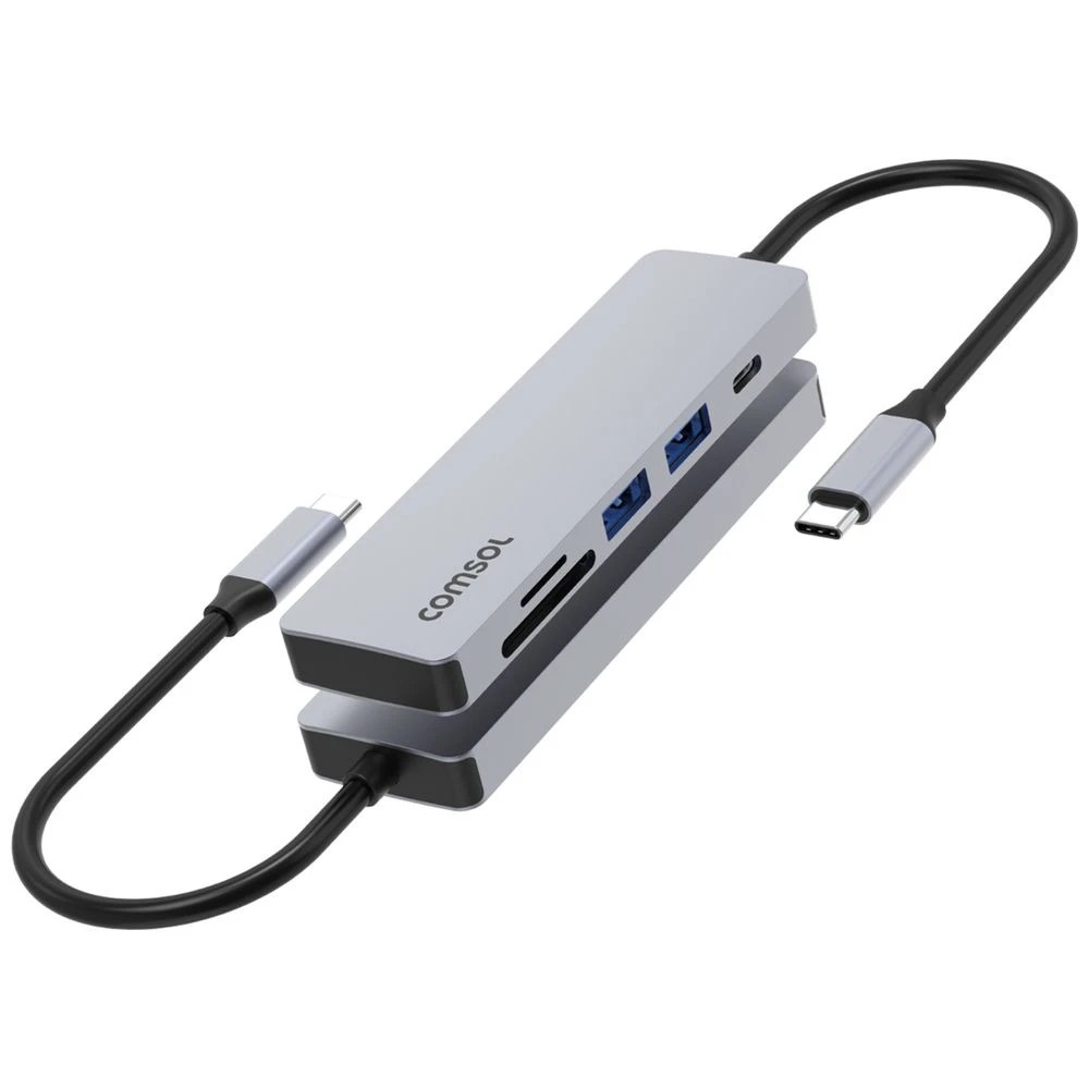 6 Comsol 3 Port USB-C Hub with SD Card Reader, 6 of 6
