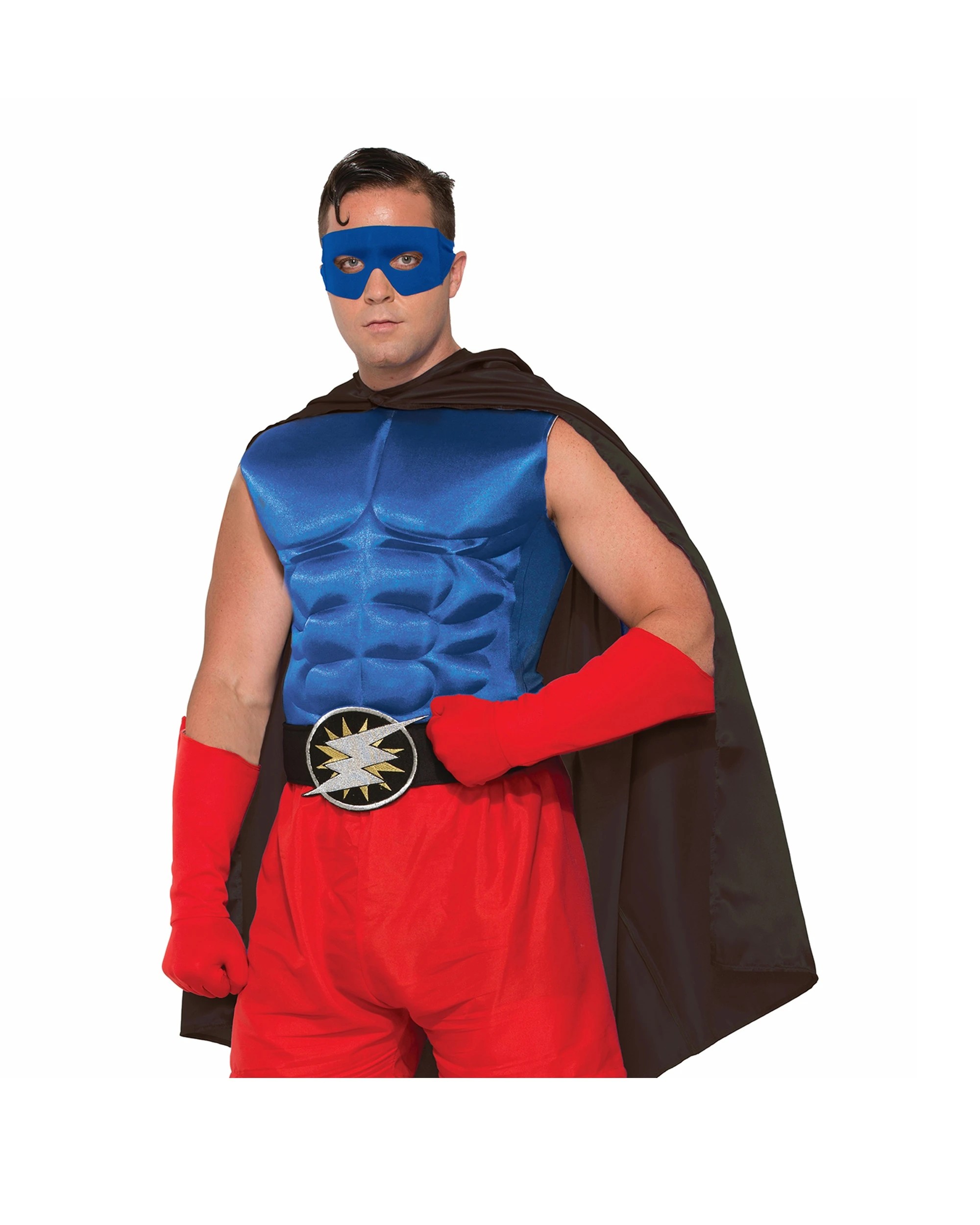 1 Forum Novelties Hero Muscle Chest Sleeveless Mens Adult One Size Costume - Blue, 1 of 1