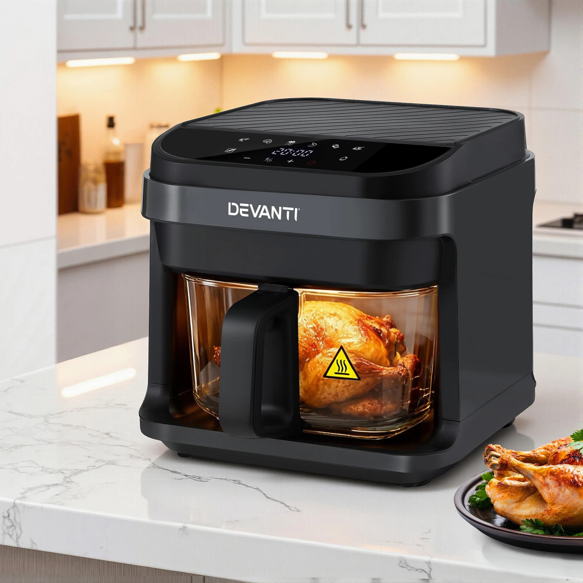 2 Devanti Air Fryer 5.5L Touch Control Electric Cooker 1200W - Multi, 2 of 7