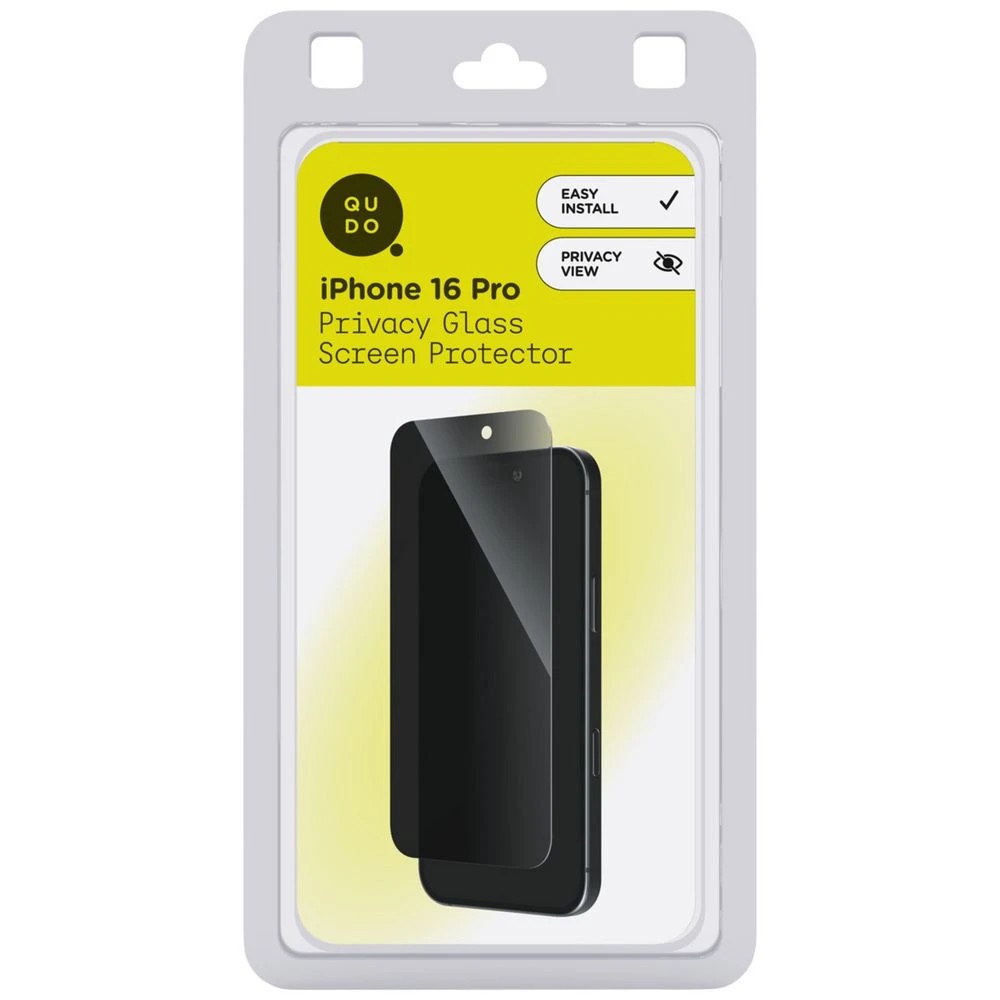 1 Qudo Privacy Screen Protector iPhone 16 Pro, 1 of 3