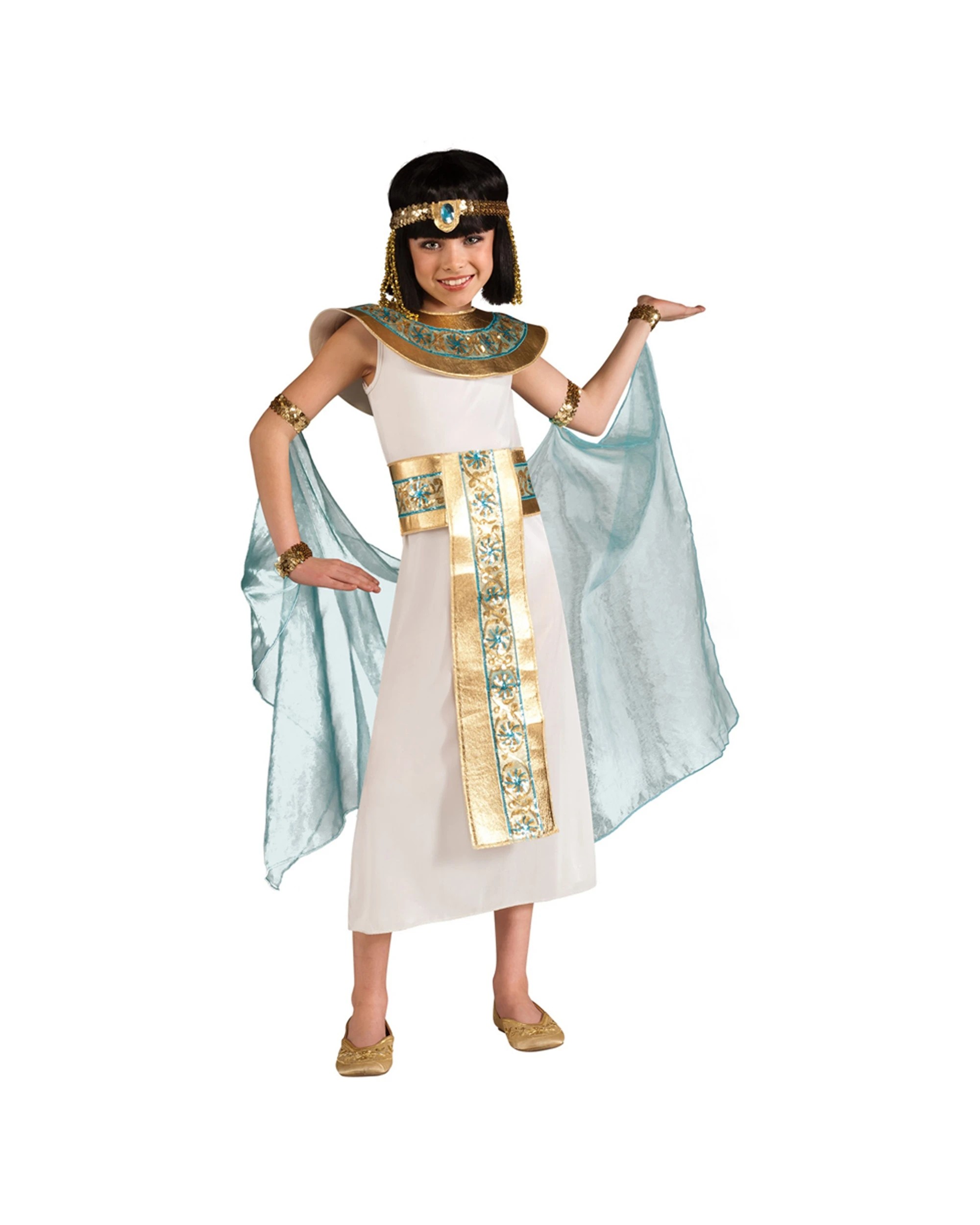 1 Rubies Cleopatra Costume Kids Dress Up Costume Size L Egyptian Party Outfit
 - Gold, 1 of 4