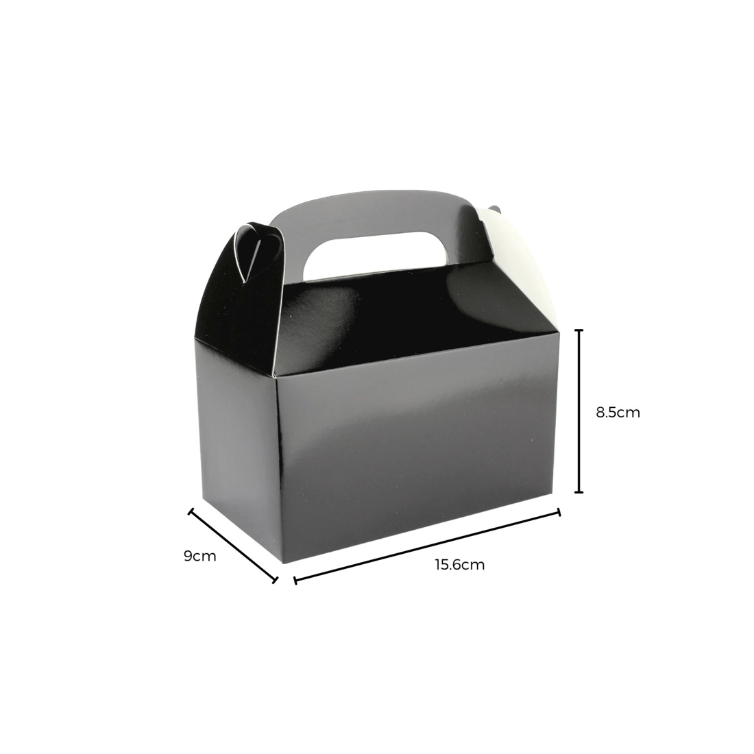 2 Party Maker Black Lolly/Treat Boxes with Handle Pack of 6, 2 of 2