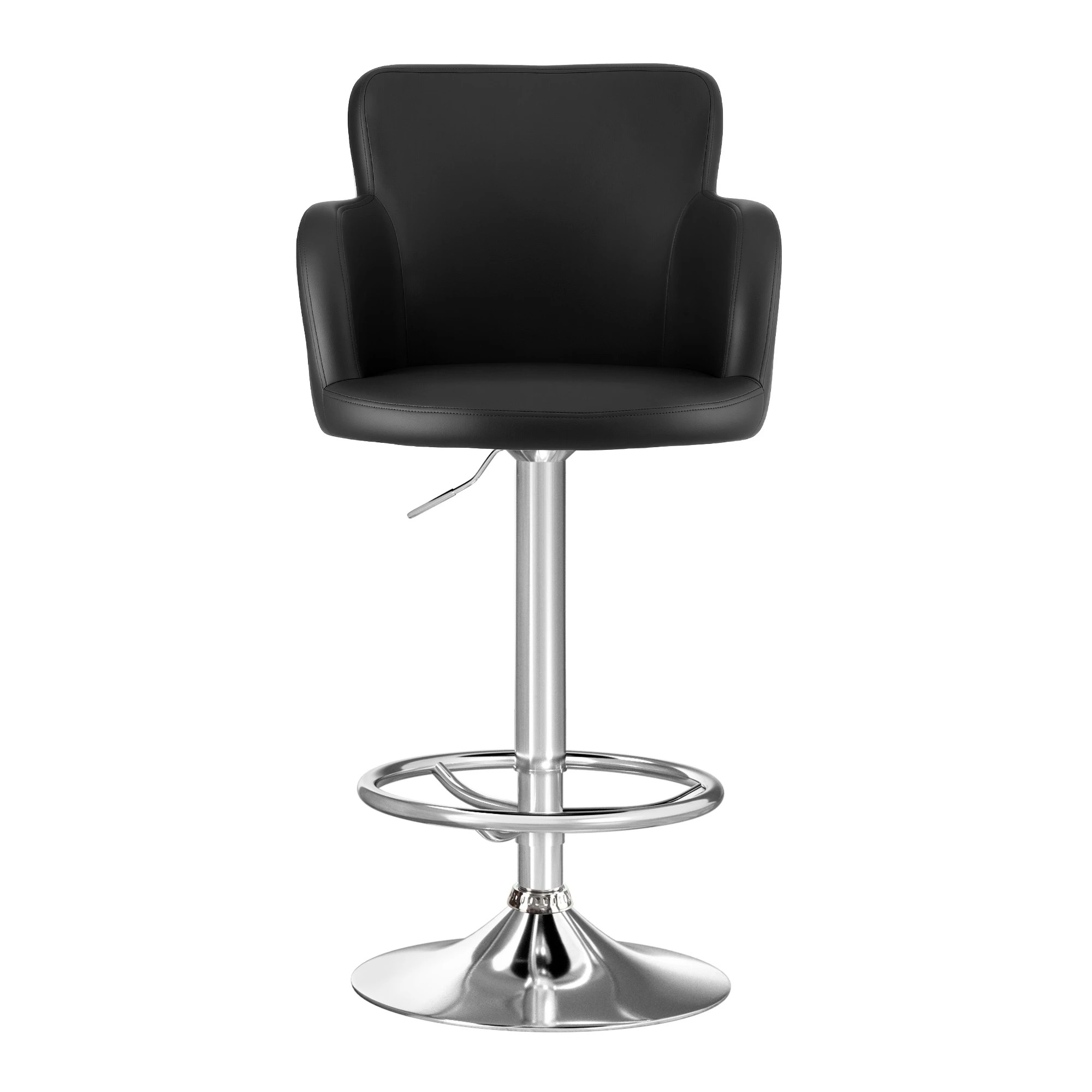 3 Artiss 4x Bar Stools Swivel Kitchen Chairs Gas Lift Adjustable - Black, 3 of 10