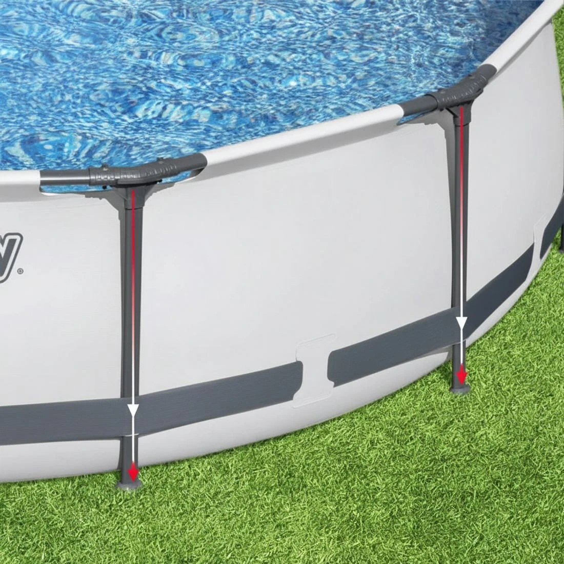 4 Bestway 366cm Swimming Pool Round w/ Filter Pump Cover Ladder - White, 4 of 5