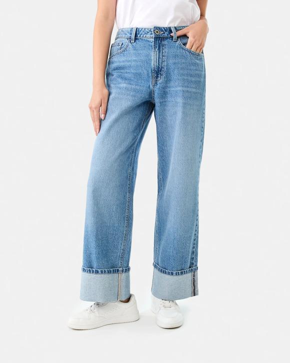 Cuffed Hem Jeans