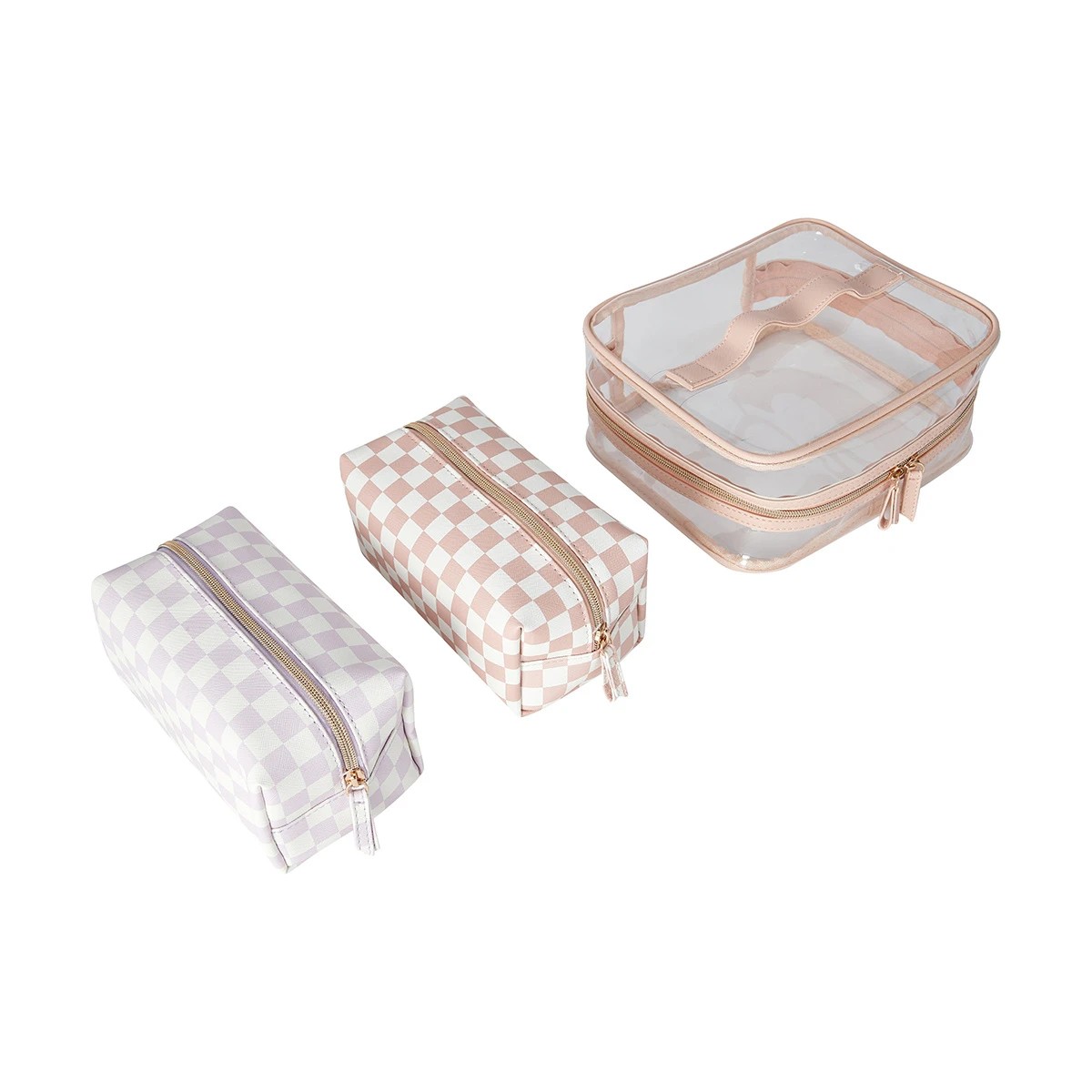 4 OXX Cosmetics 3 Piece Travel Bag Set - Checkerboard, 4 of 8