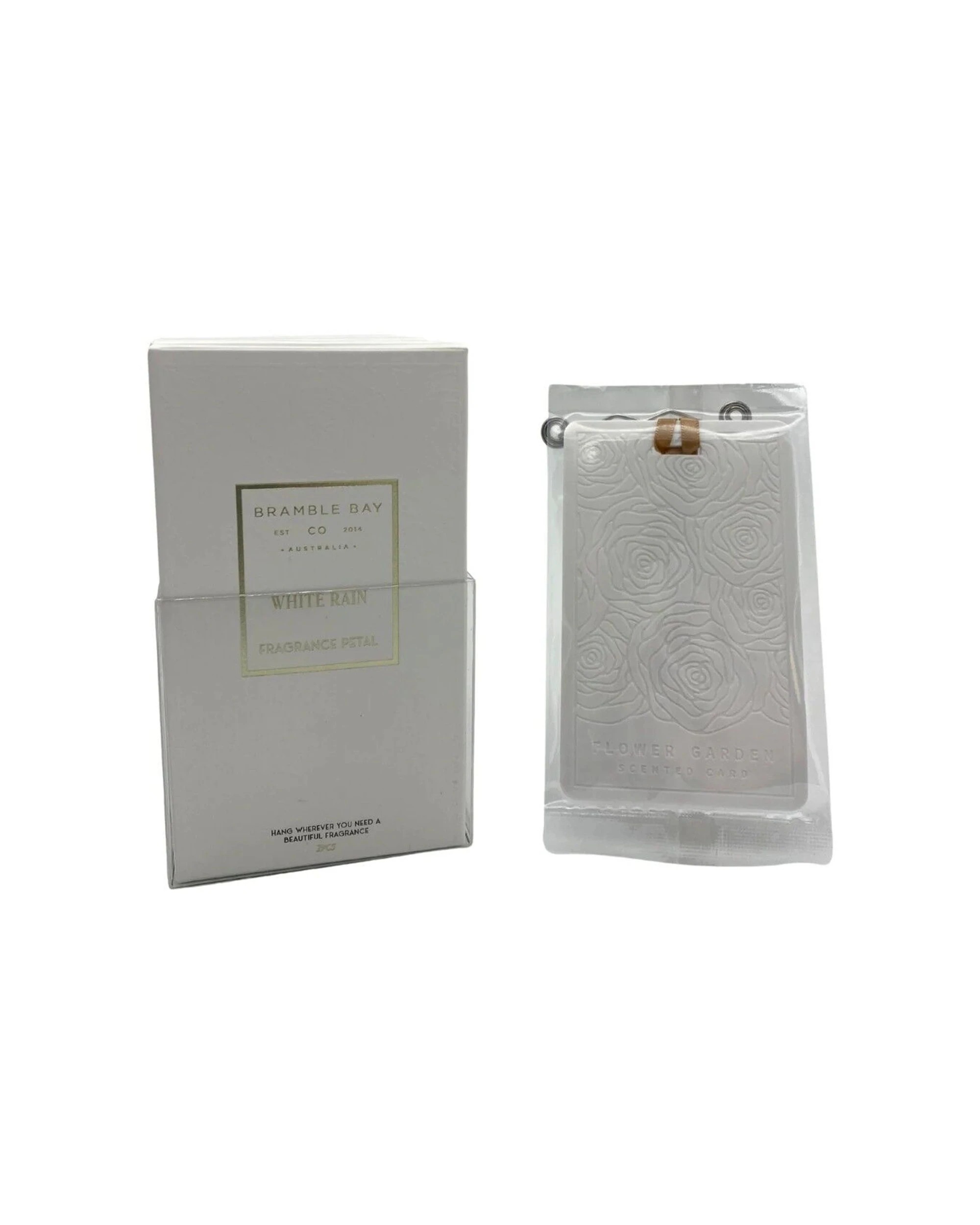 2 Bramble Bay 2x 2pc Fragrance Petal Car Air Freshener Set Rain Gardenia - White, 2 of 7