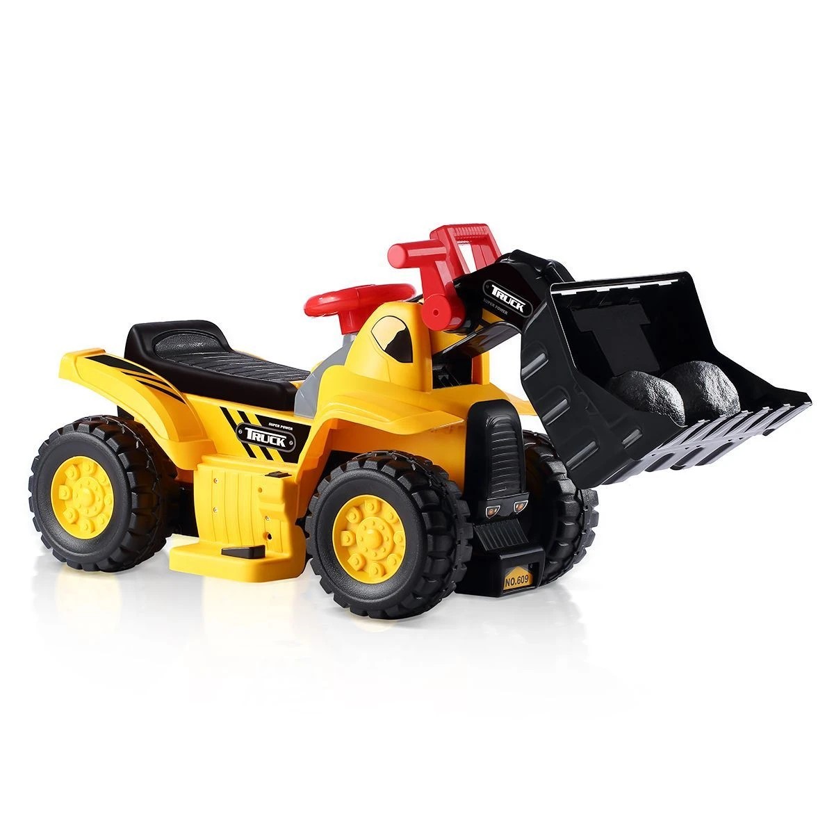 1 AUSWAY 6V Kids Ride On Car Bulldozer Pretend Play with Helmet, 1 of 8