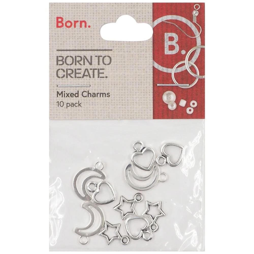 1 Born Charm Mix Assorted Silver 10 Pack, 1 of 1
