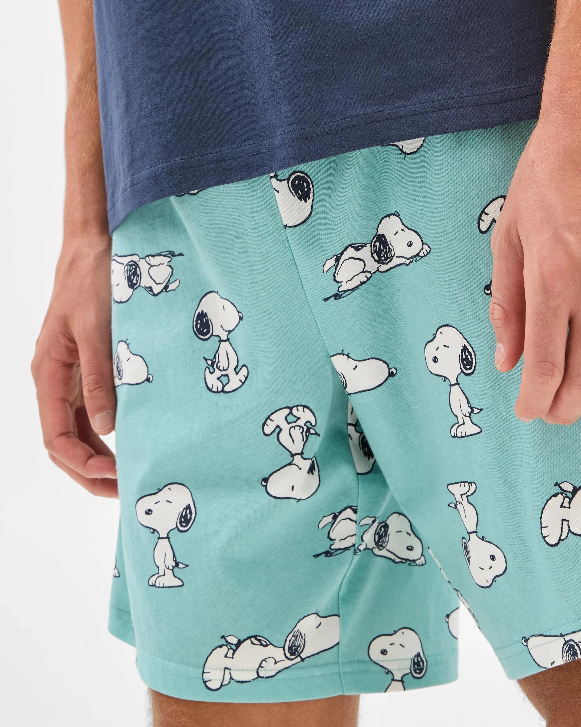4 Peanuts Snoopy Australian Cotton Mens Short Pyjama Set SNOOPY, 4 of 6