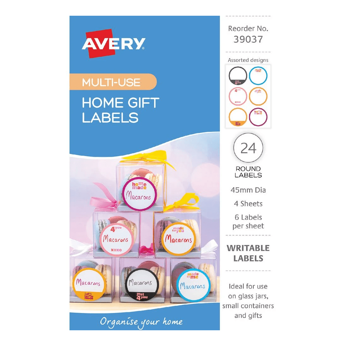 1 Avery 6UP Multi Use Storage Labels 4 Sheets, 1 of 6