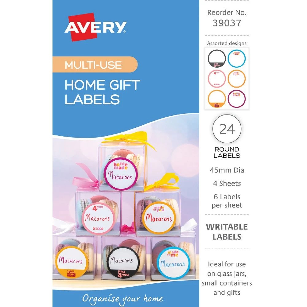 1 Avery 6UP Multi Use Storage Labels 4 Sheets, 1 of 6