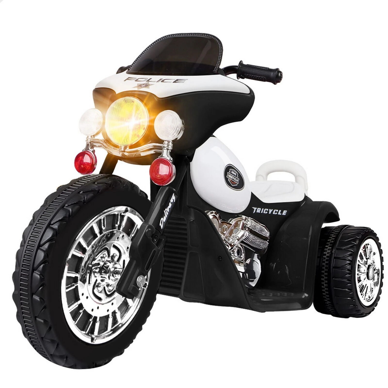 1 Alfordson Kids Ride On Car Electric Motorcycle 25W Motor Harley-Inspired - White, 1 of 7