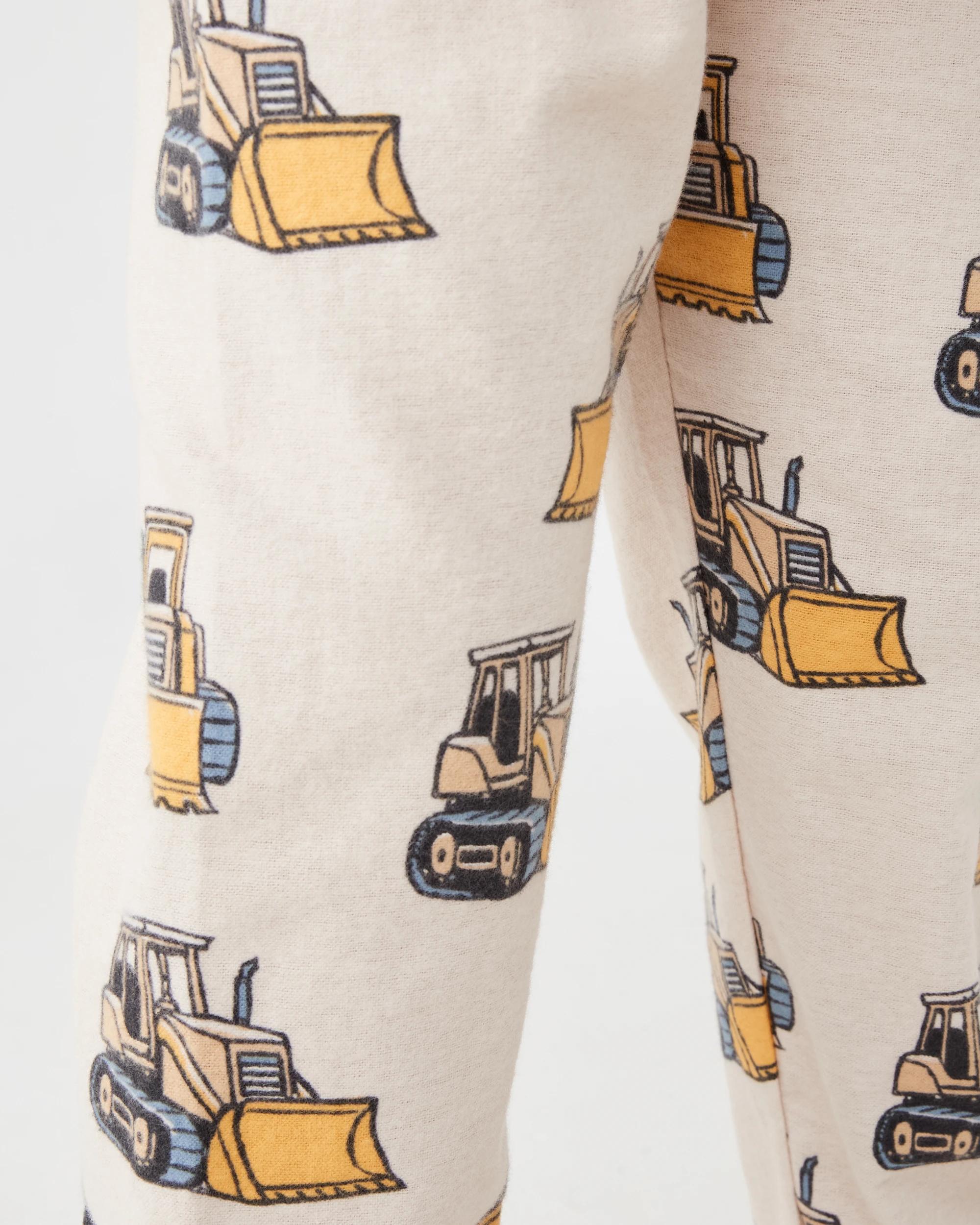 6 Flannel Pyjama Set Bge Dozers, 6 of 9
