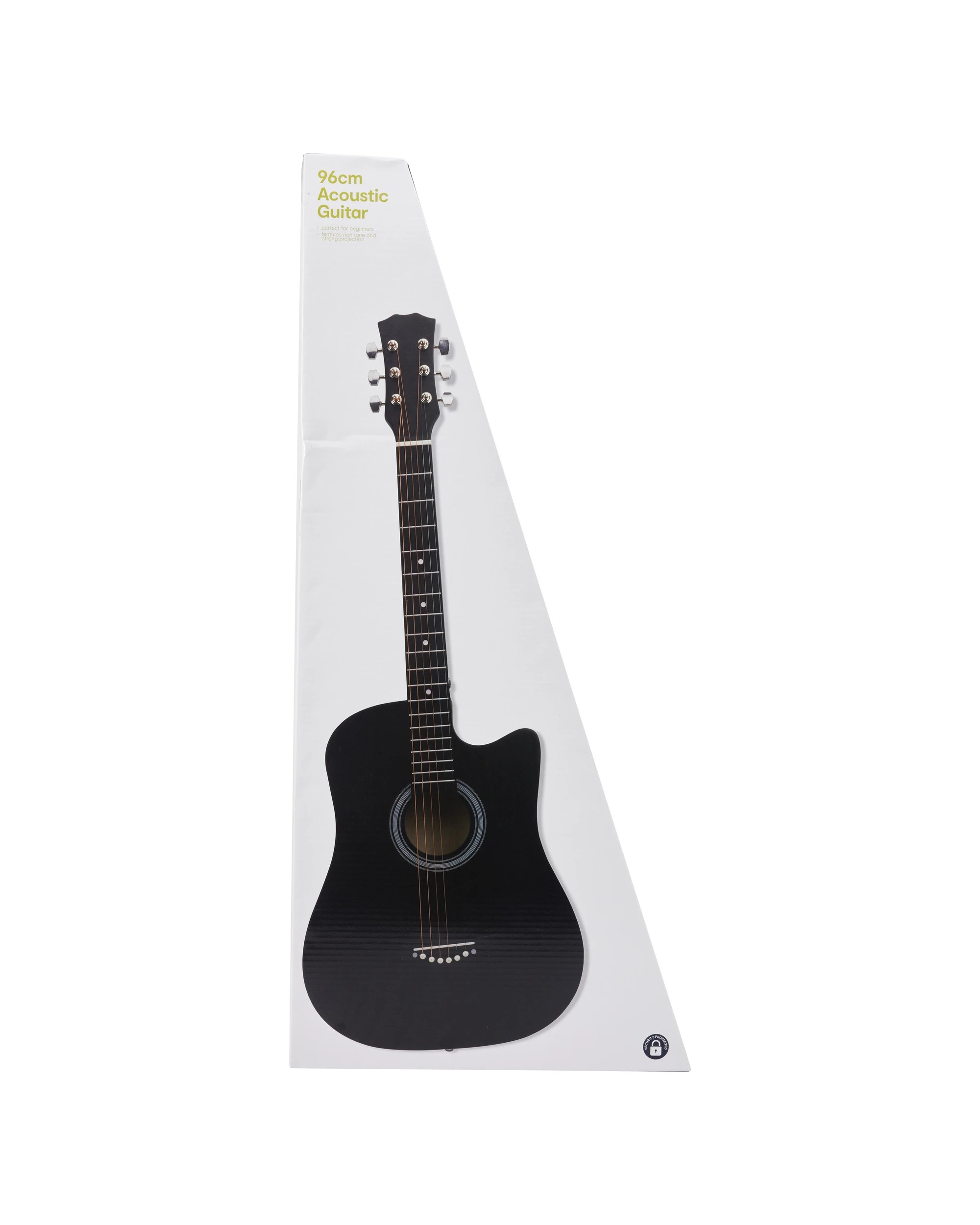 6 96cm Acoustic Guitar - Black, 6 of 6
