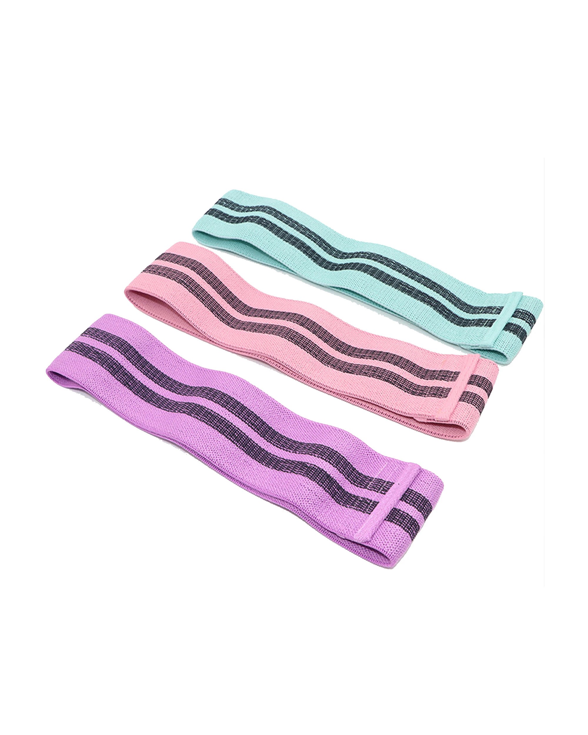3 TODO 3 pcs Hip Loop Exercise Resistance Band Booty Legs Trainer 3 Resistance Levels - Multi, 3 of 3