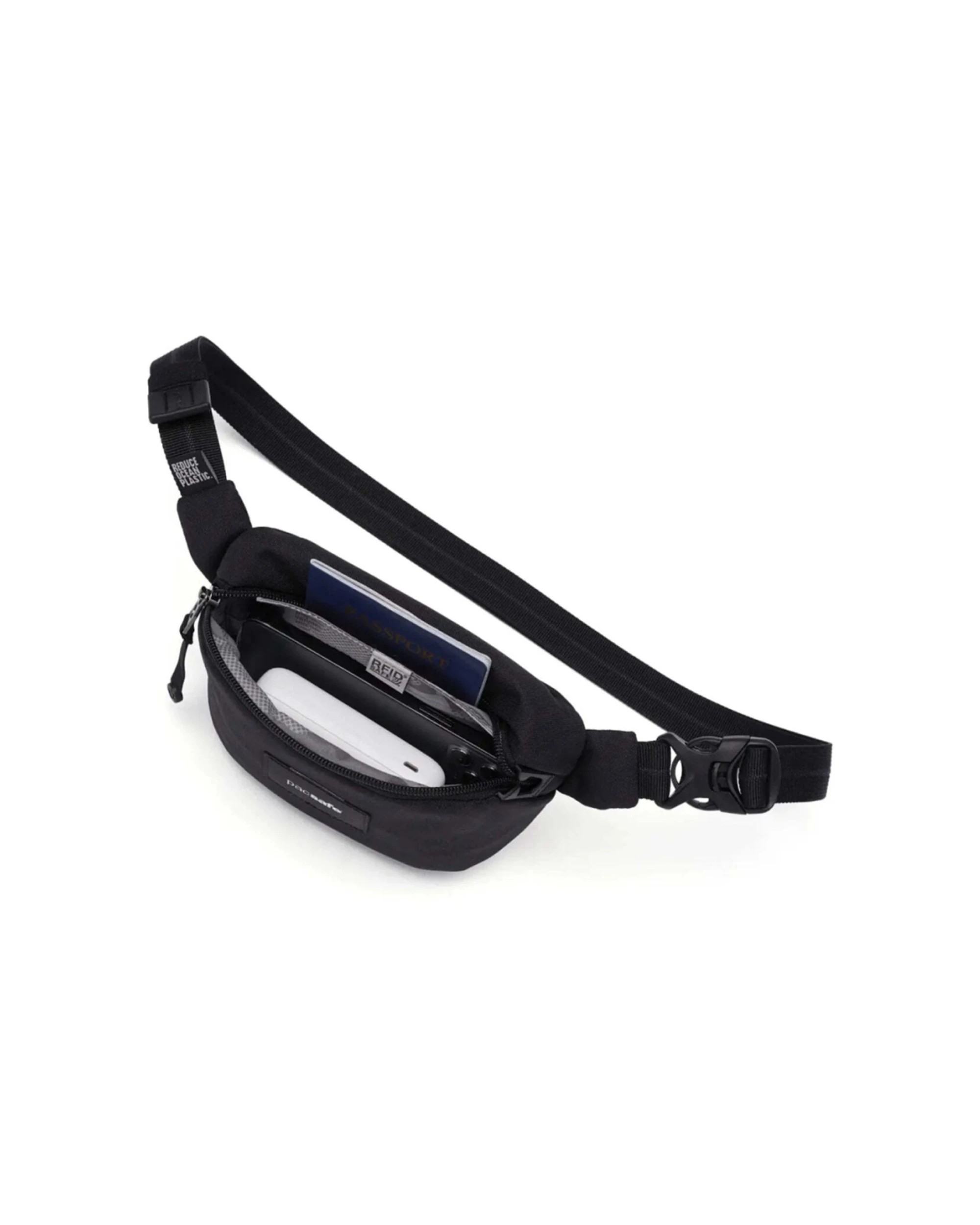 2 Pacsafe Go Anti-Theft RFID Blocking Slashguard Micro Sling Bag Secure Carry Jet - Black, 2 of 7