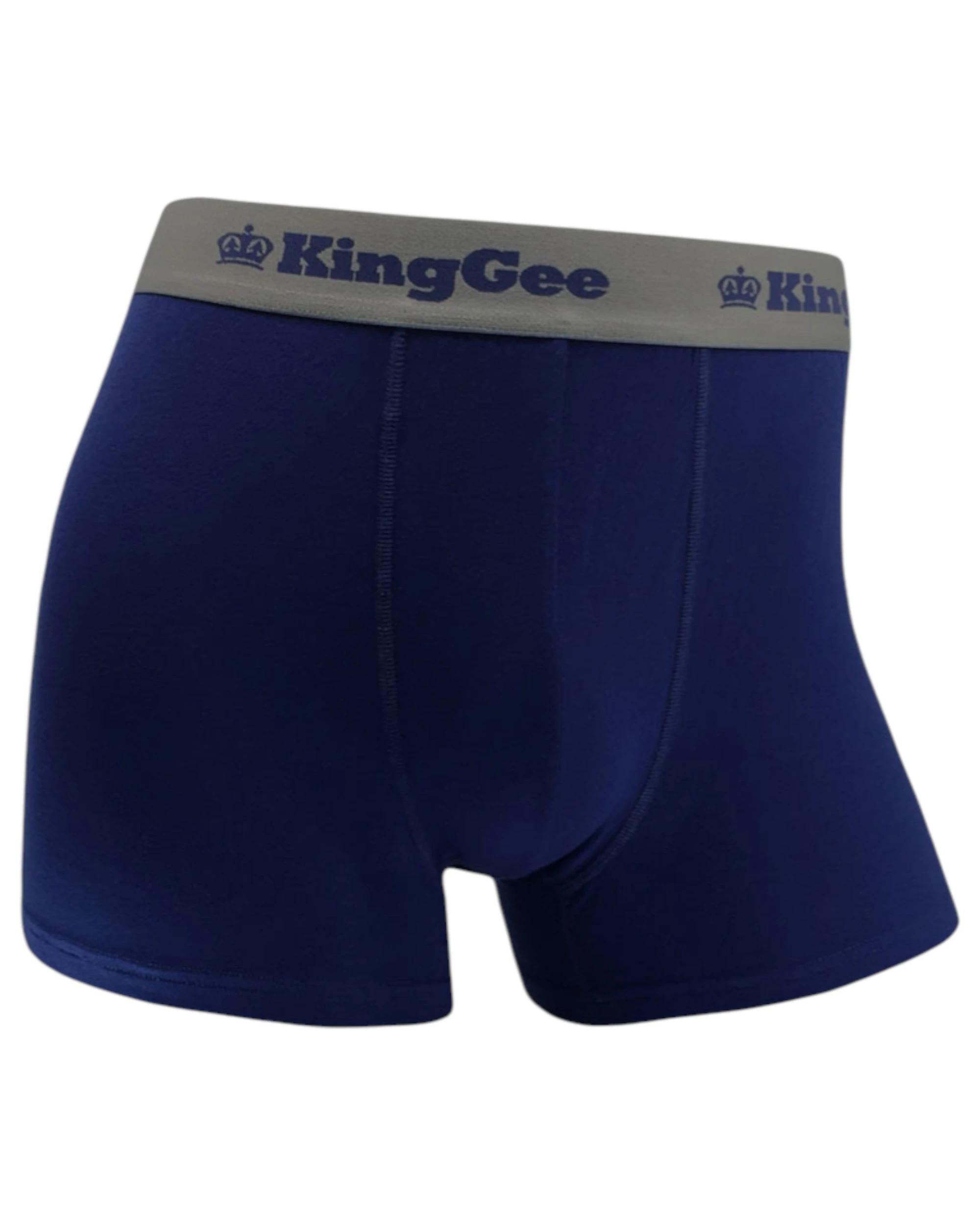 3 KingGee 12 Pack Mens Bamboo Trunks Underwear Navy, 3 of 3