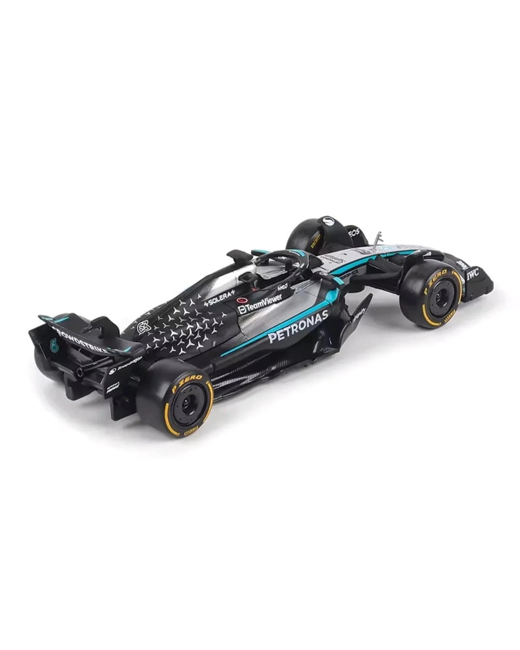 4 Bburago Mercedes-AMG F1 W16 2025 #63 George Russell 1:64 Scale, 4 of 4