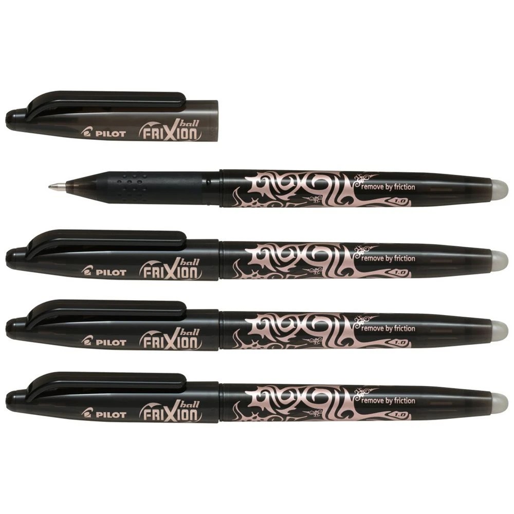 4 PILOT FriXion Ball Erasable Gel Pen 1mm Black 4 Pack, 4 of 7