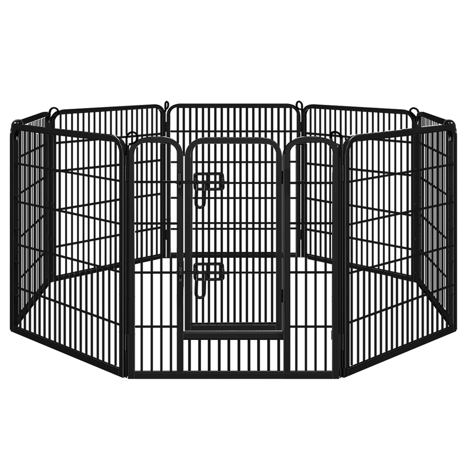 1 Beastie Pet Playpen Large 8 Panel Fence Enclosure Dog Metal Exercise Pen 40 Inch - Black, 1 of 8