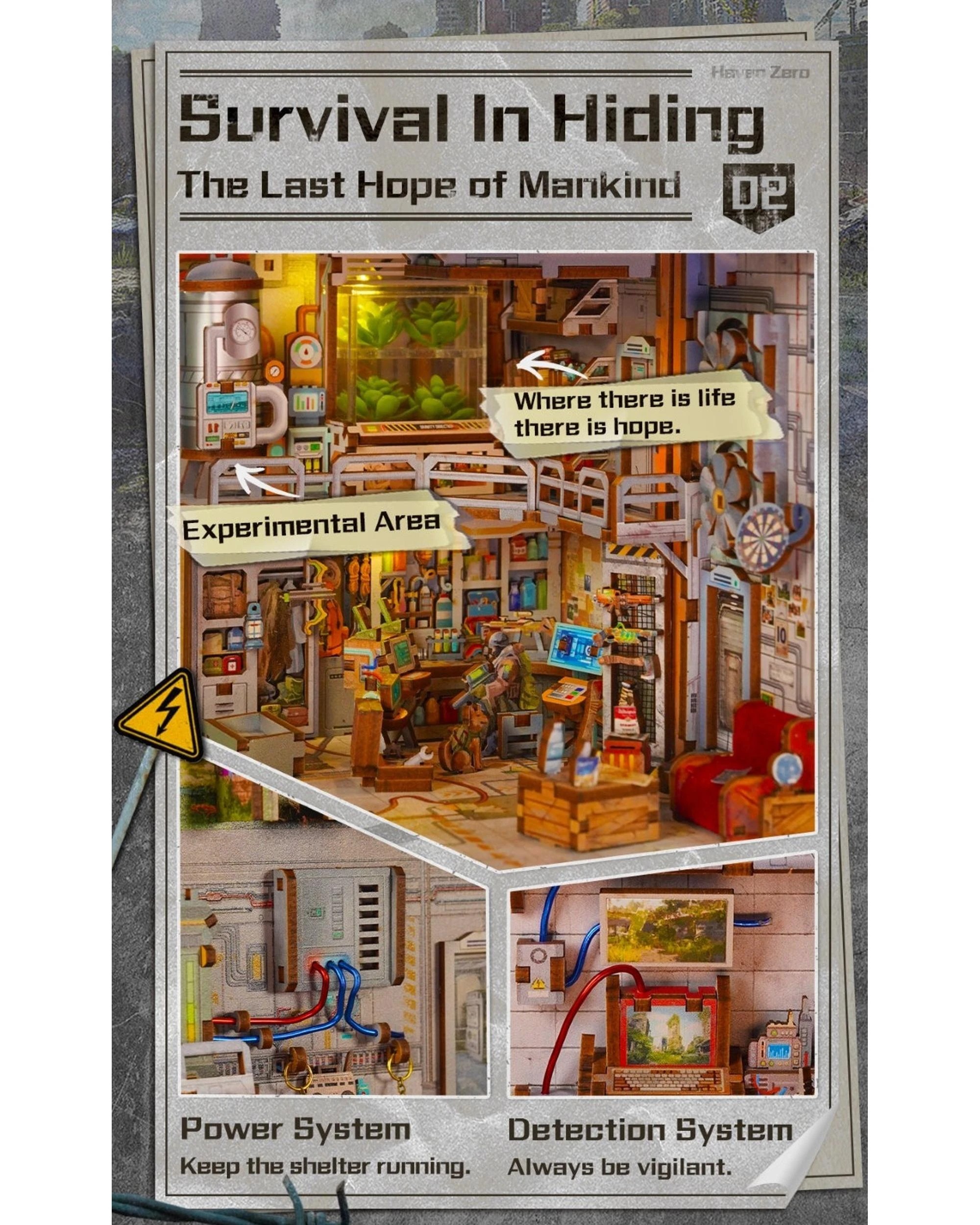 9 Tonecheer 3D Wooden Puzzle DIY Book Nook Kit - Haven Zero, 9 of 10