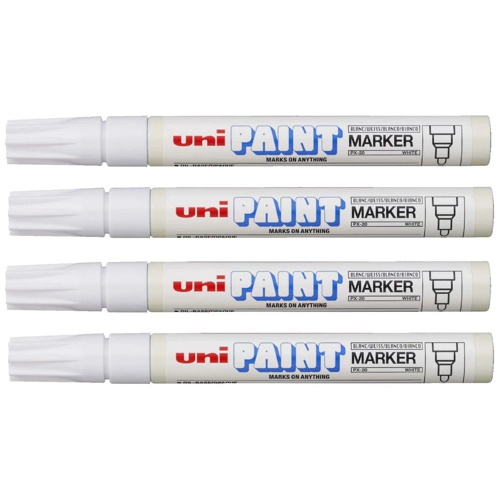 2 Uni PX-20 Paint Marker White 4 Pack, 2 of 2