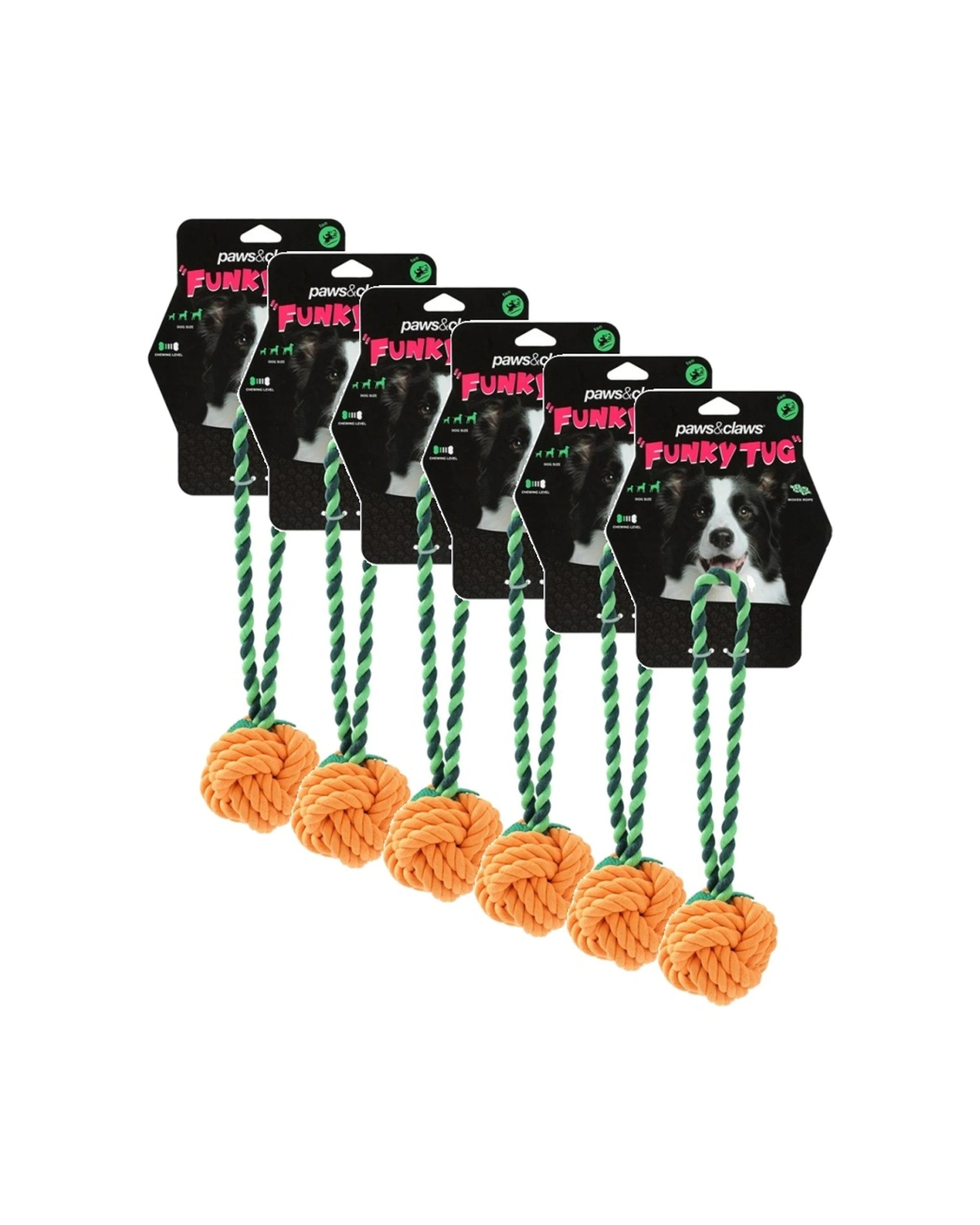 1 Paws & Claws 6PK Fruit Rope Pet Dog Toy 25x13x6cm - Assorted, 1 of 4