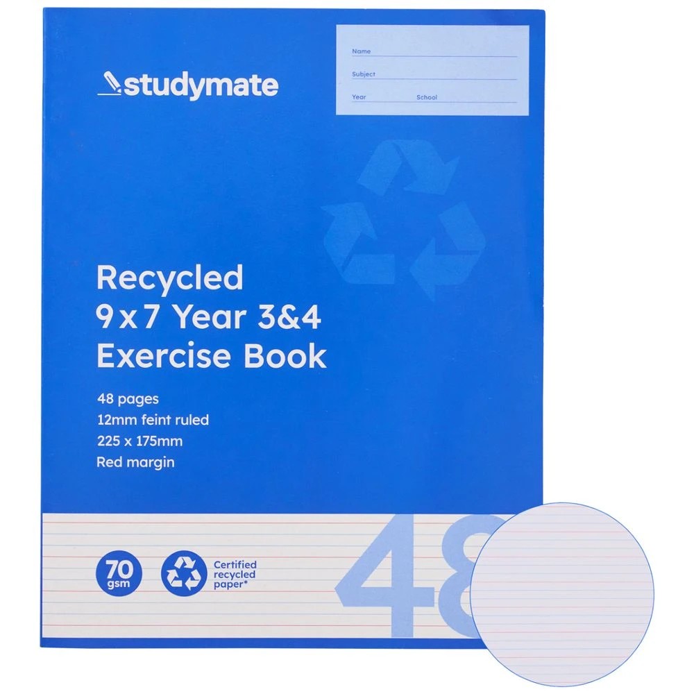 1 Studymate 9x7" Premium Exercise Book QLD Year 3 48 Page, 1 of 3