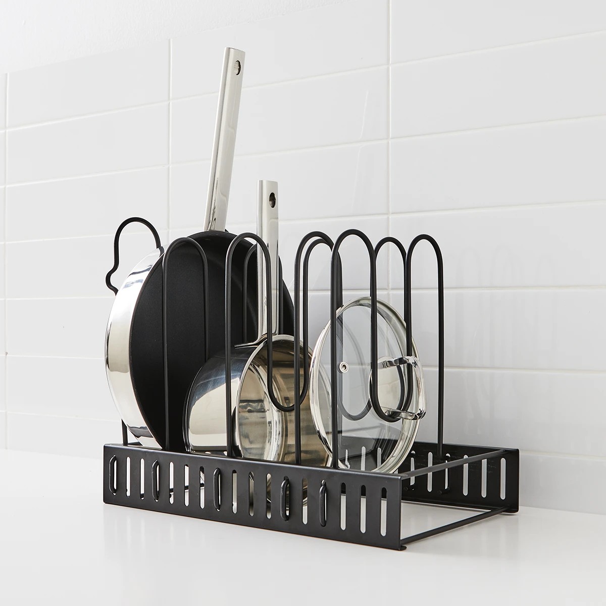 1 Cookware Storage Rack - Black, 1 of 10