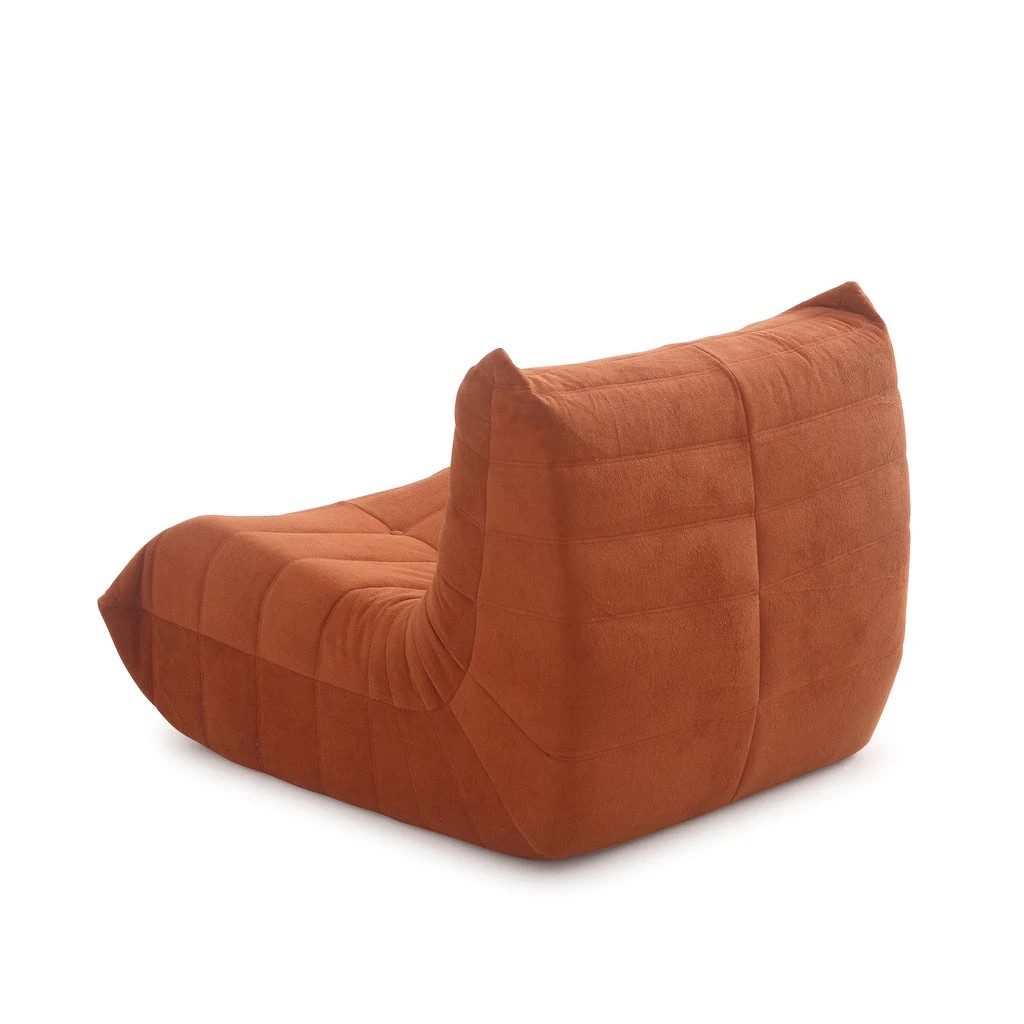 4 Zzz Atelier Caterpillar Floor Lounger Chair Foam Sofa - Orange, 4 of 6