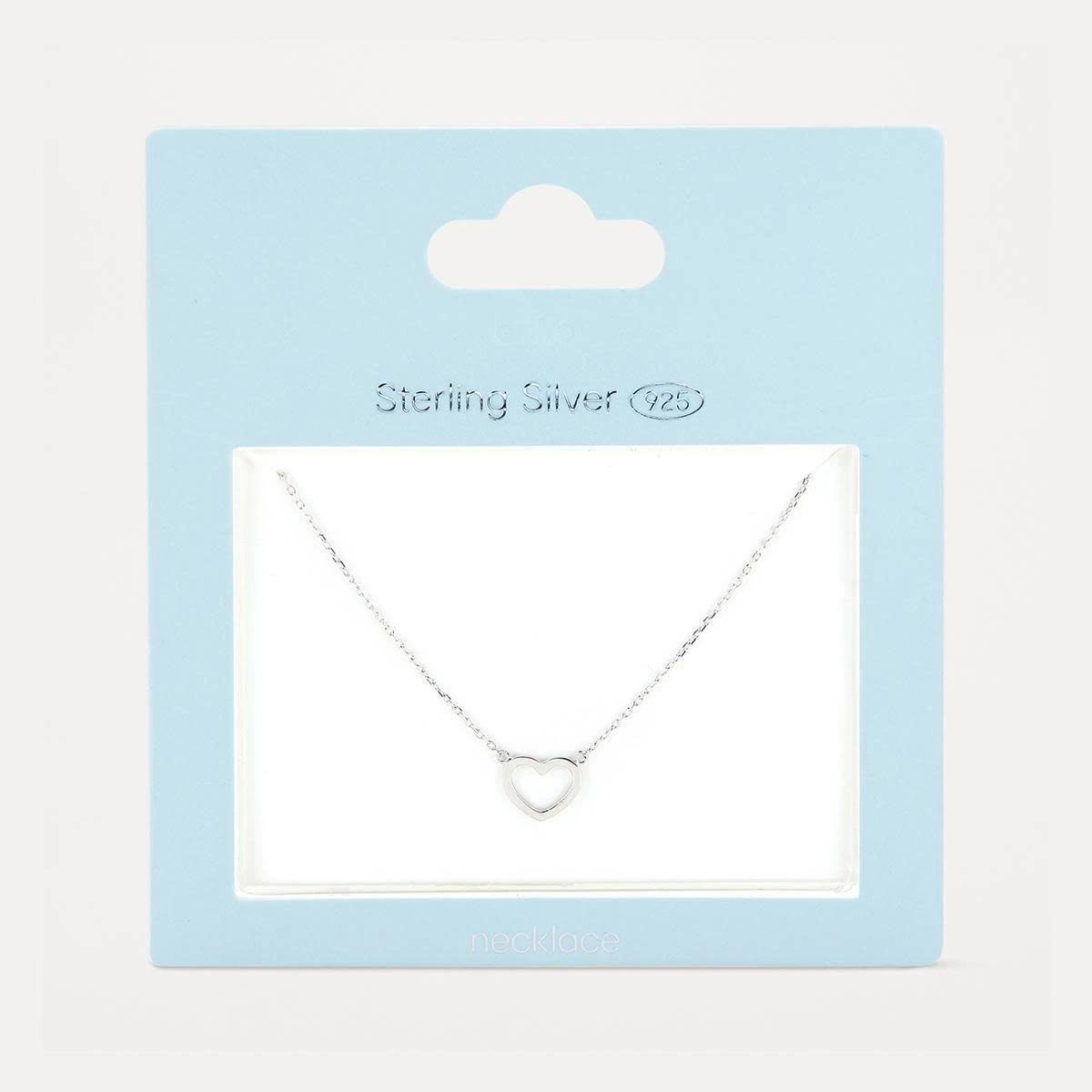 4 Sterling Silver Heart Necklace Silver, 4 of 4