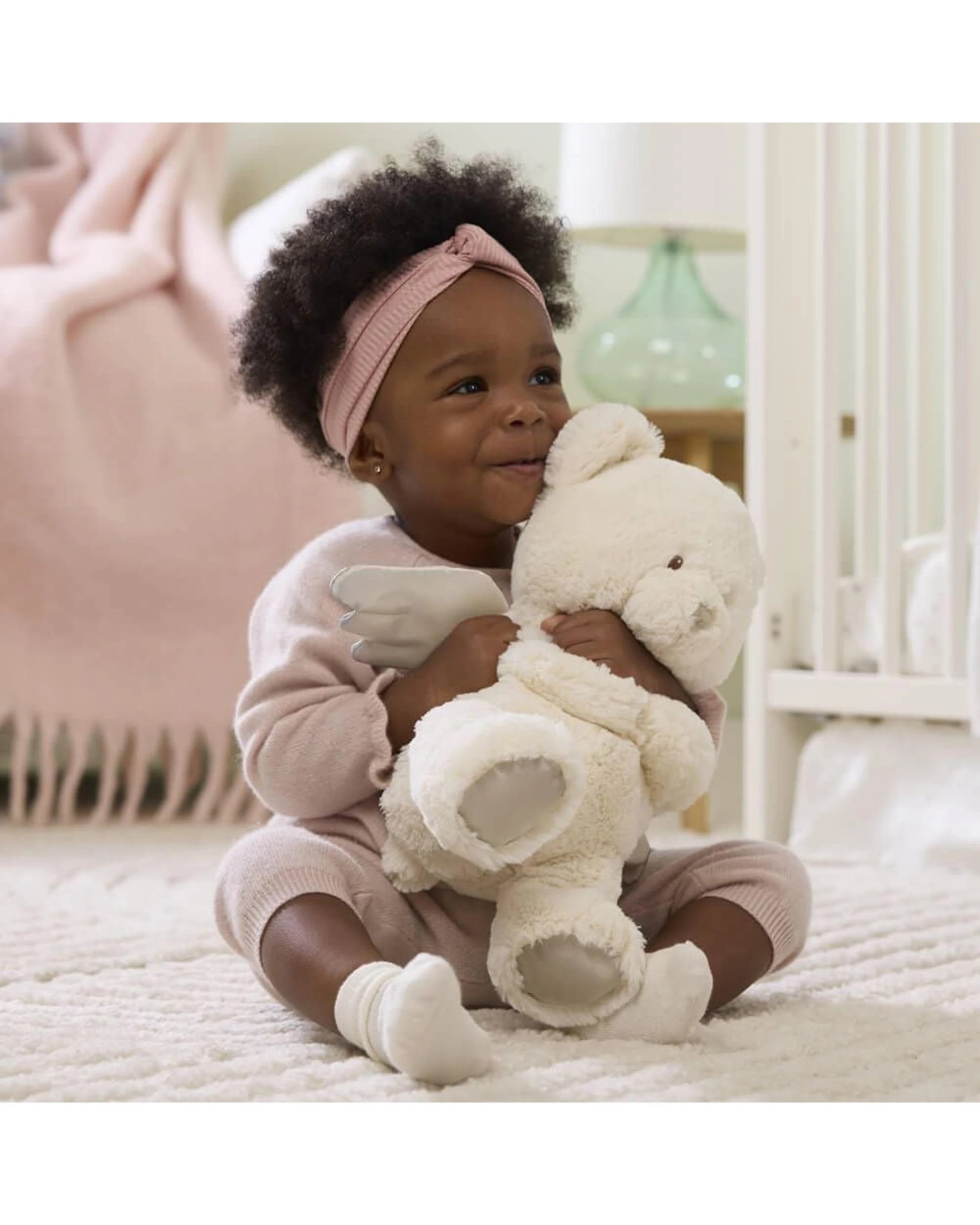 3 Gund Spiritual Plush Bear with Chime 28cm Plush - White, 3 of 3