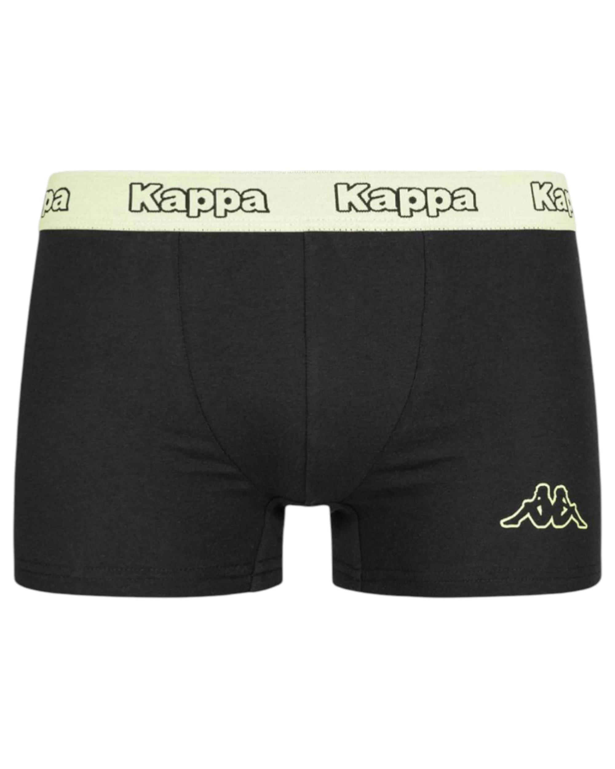 2 Kappa 4 Pack Mens Boxer Shorts Comfy Trunks Black/Green Acid BLACK/GREEN ACID, 2 of 2