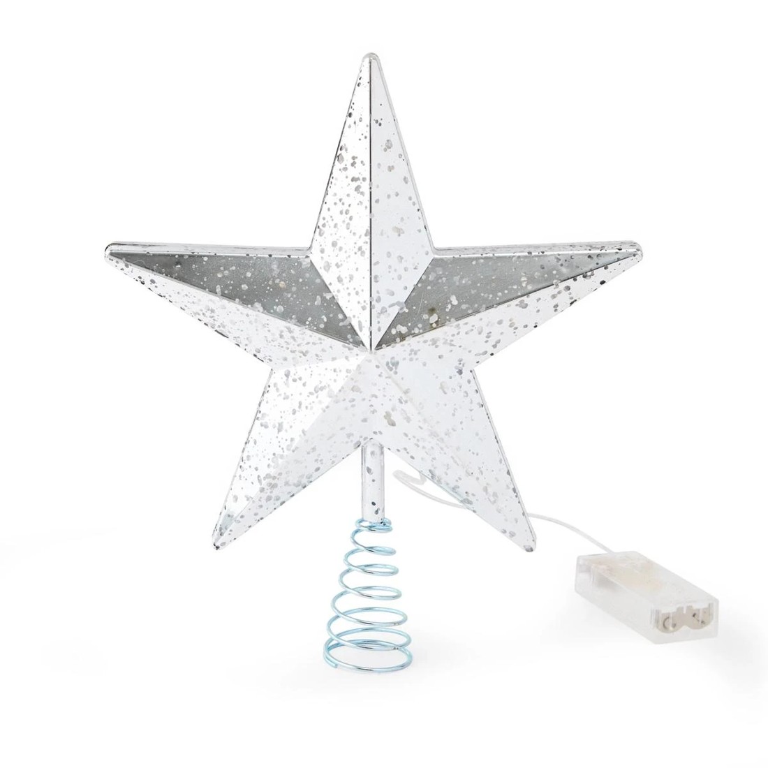 6 LED Light Up Faux Mercury Star Tree Topper - Assorted, 6 of 10