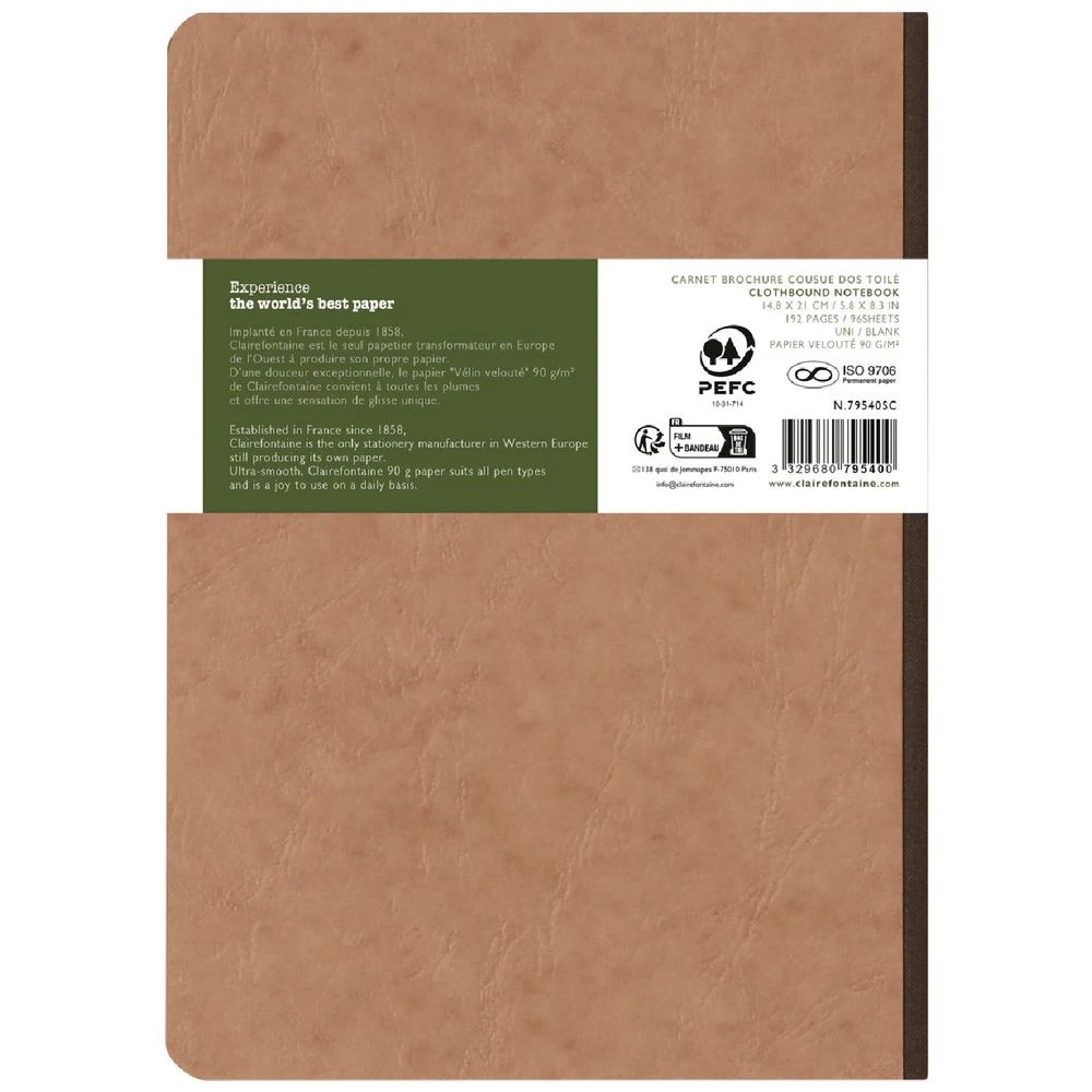 6 Clairefontaine My Essentials A5 Notebook Plain 192 Page Kraft, 6 of 6